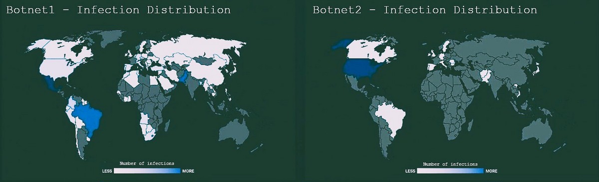 Botnet infection graphic