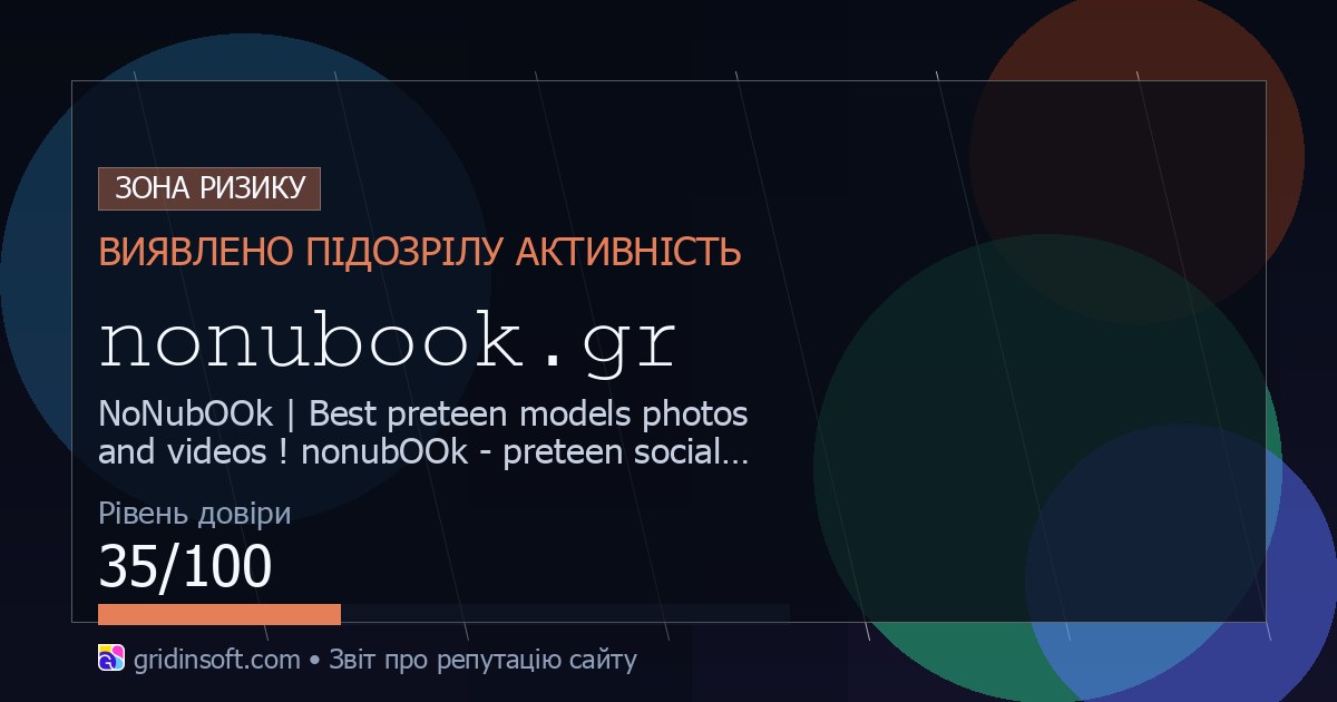 Nonubook.gr: попередження чорного списку (Довіра 35/100)