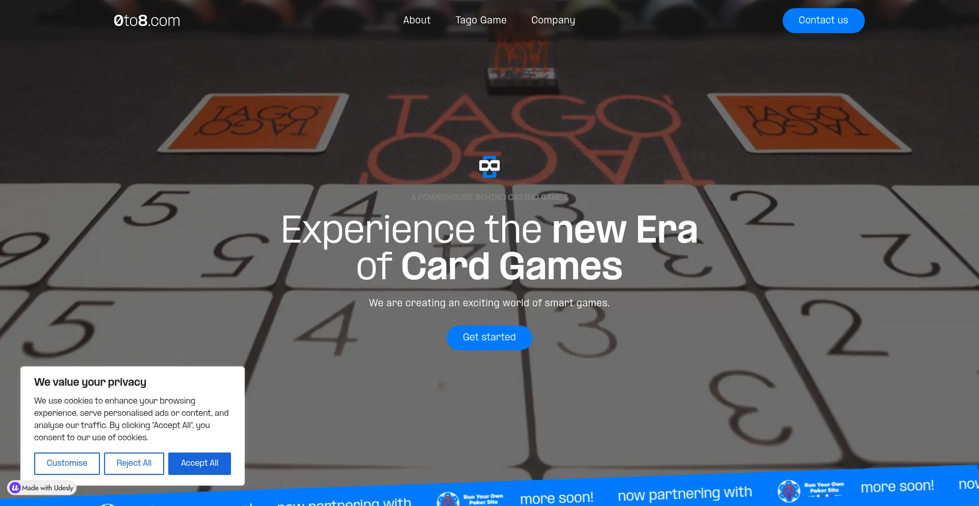 Website screenshot of 0to8.com