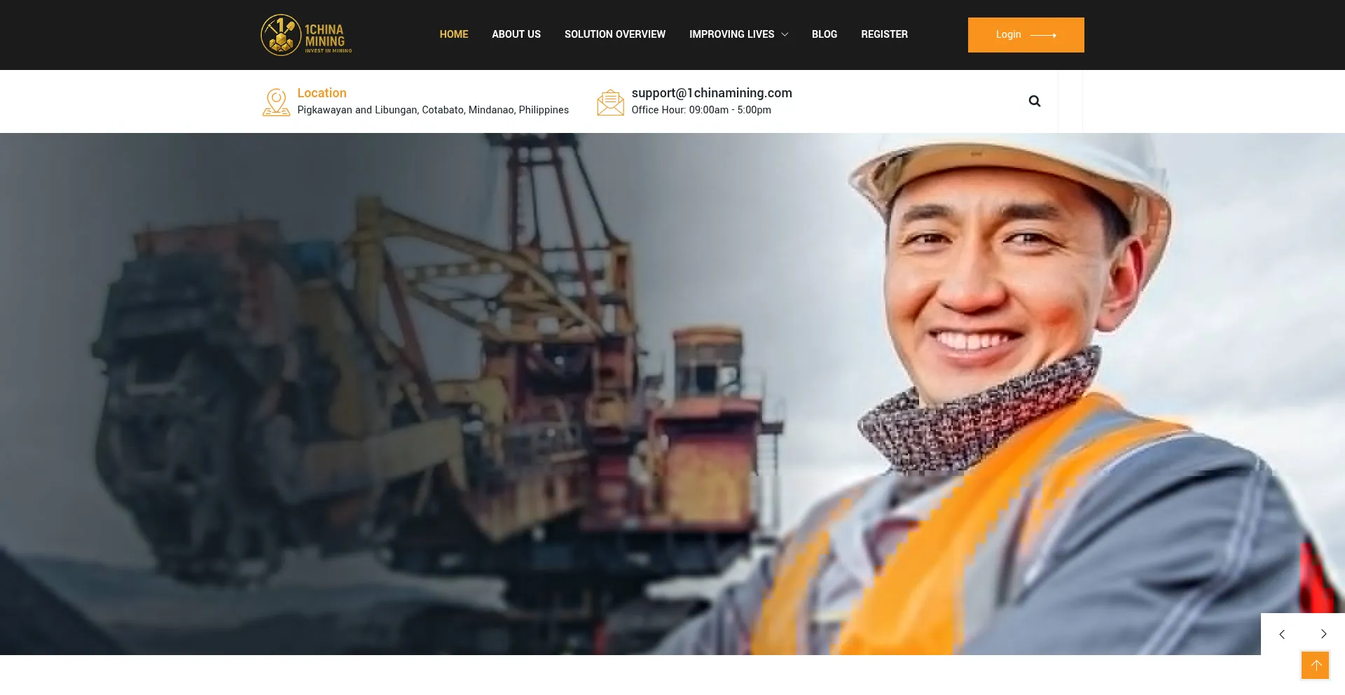 Website screenshot of 1chinamining.com