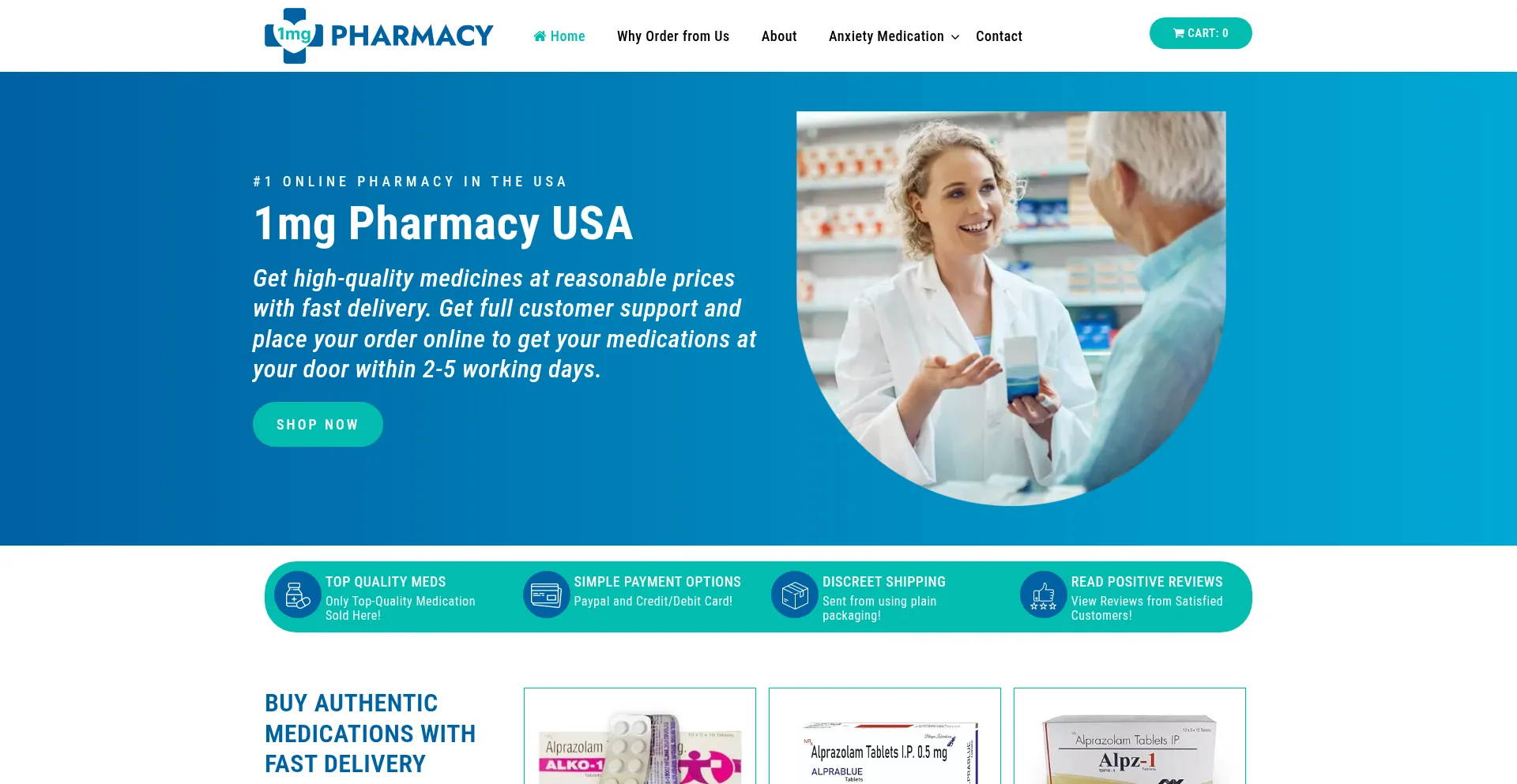 Website screenshot of 1mgpharmacy.com