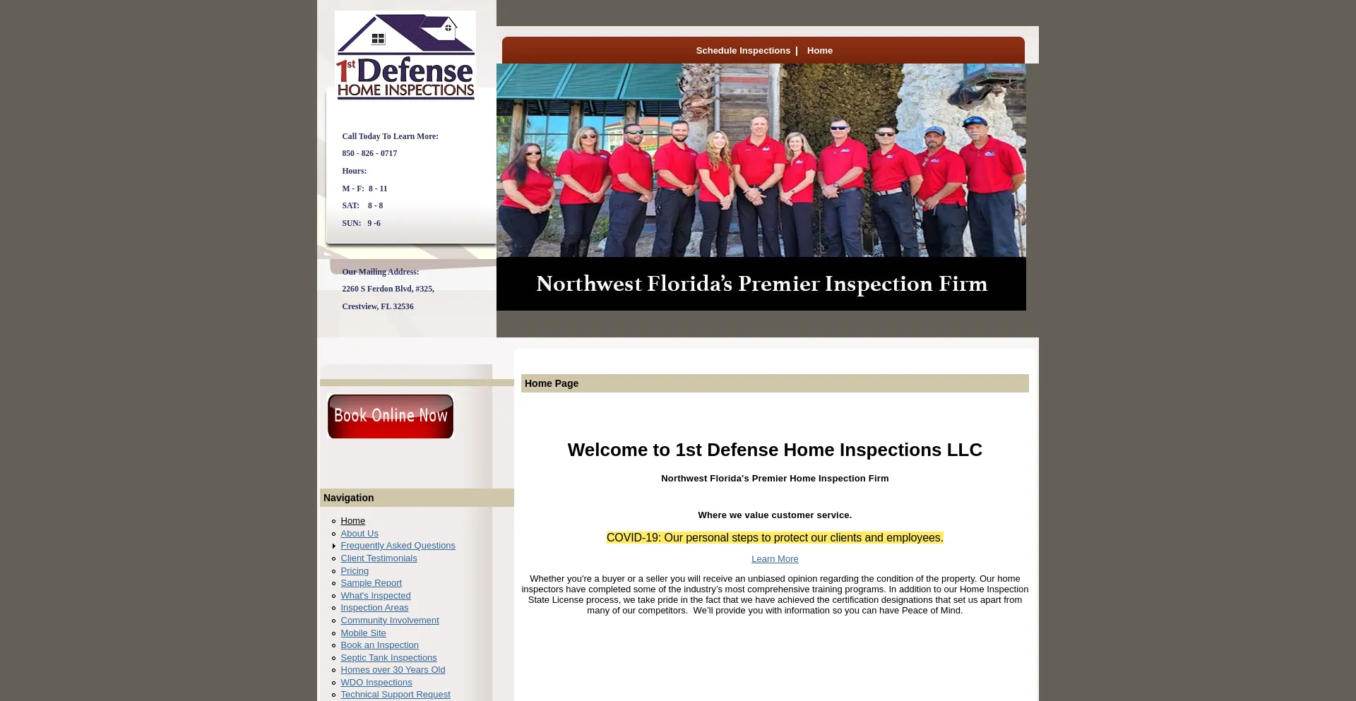 1stdefenseinspections.com