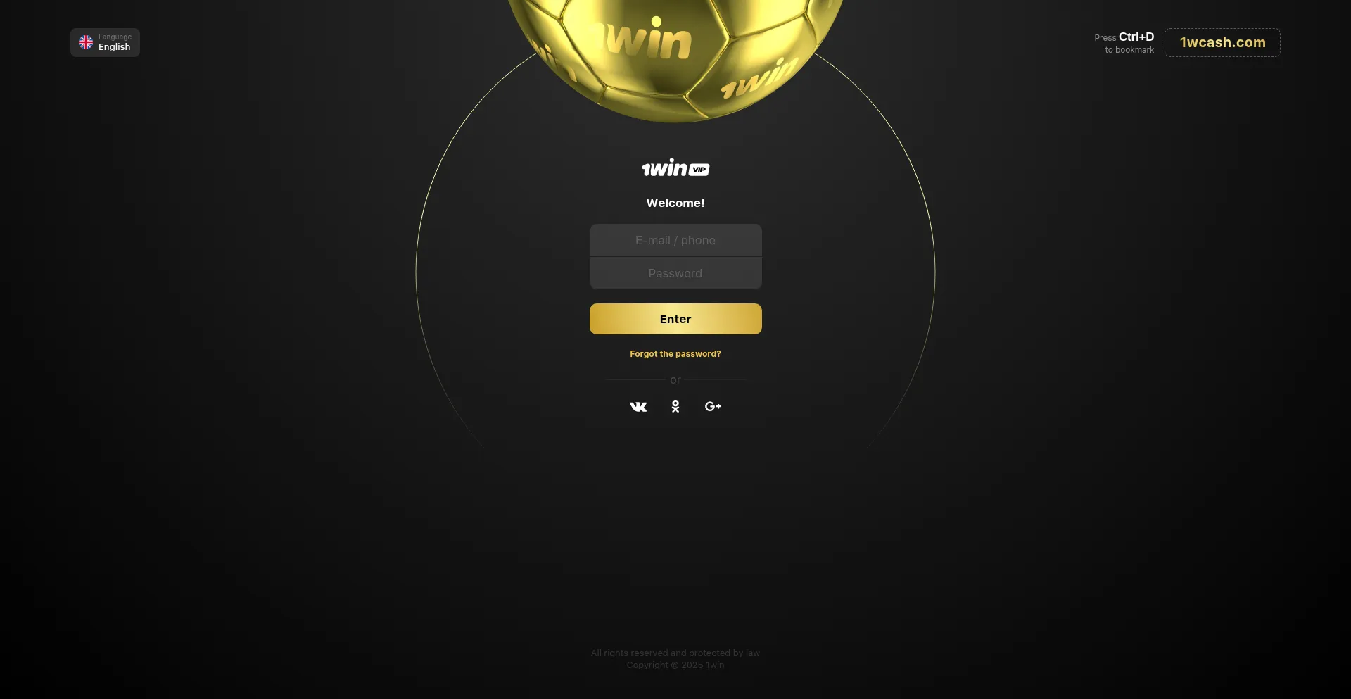 Website screenshot of 1wcash.com