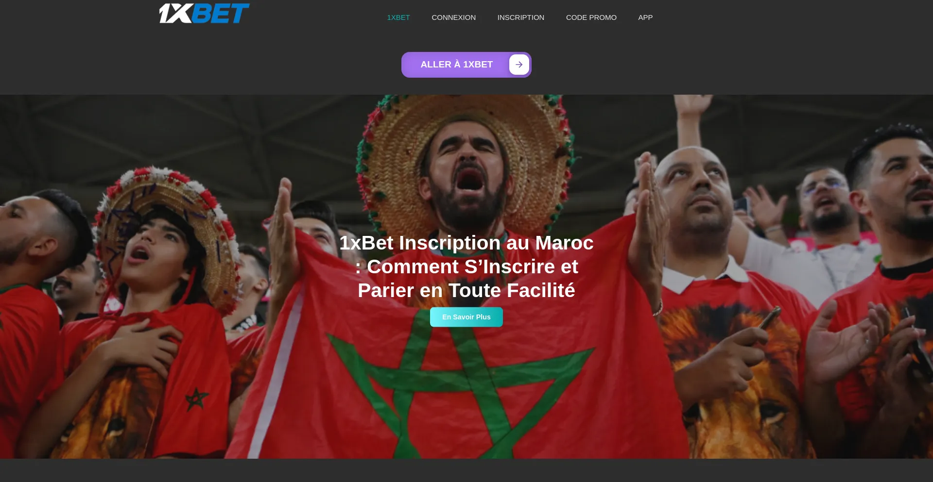 Website screenshot of 1xbet-ma.click