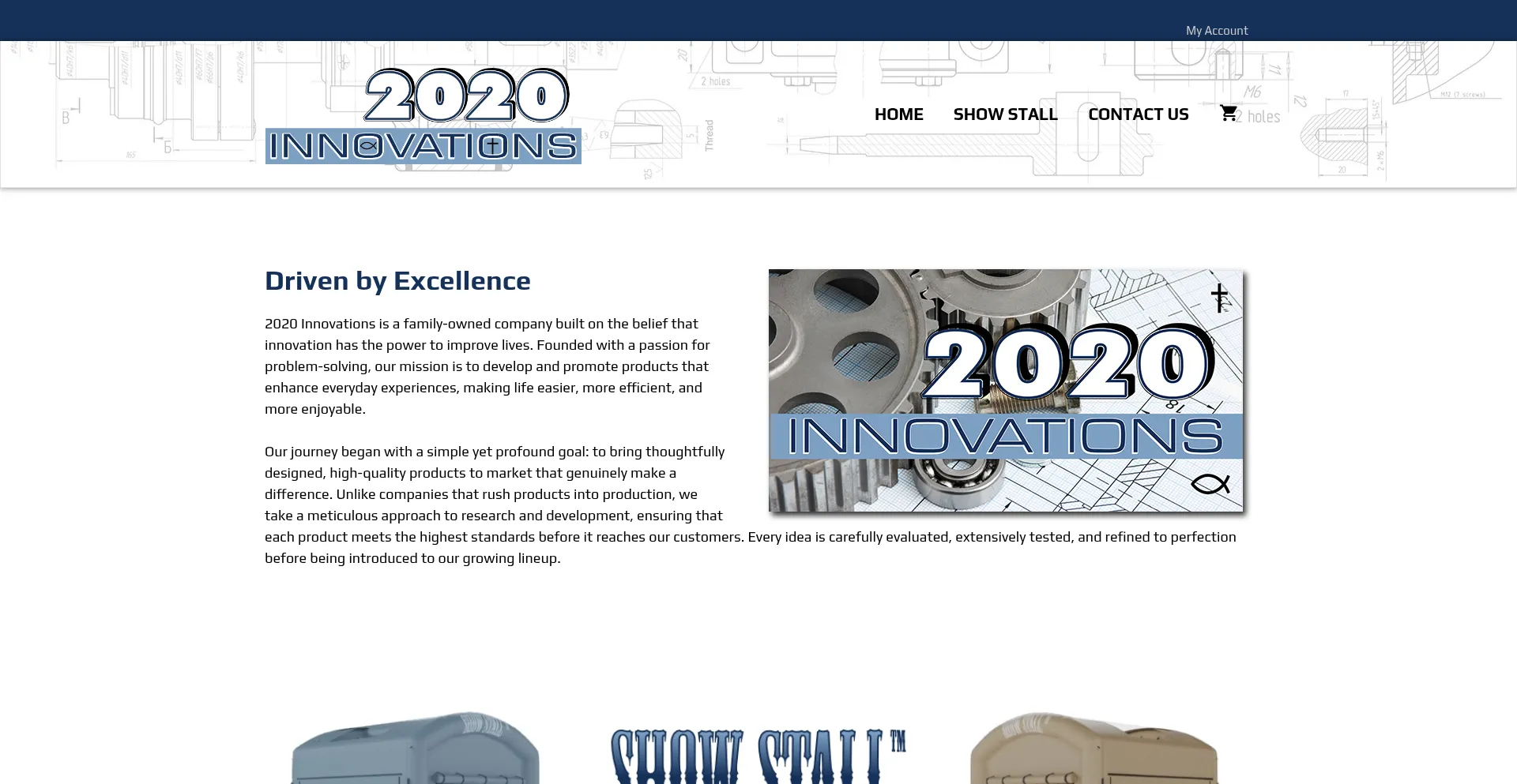 Website screenshot of 2020innovations.net