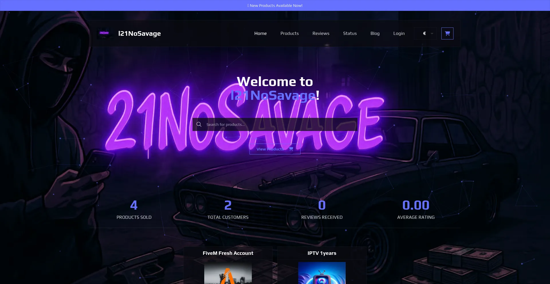 Website screenshot of 21-no-savage-shop.mysellauth.com
