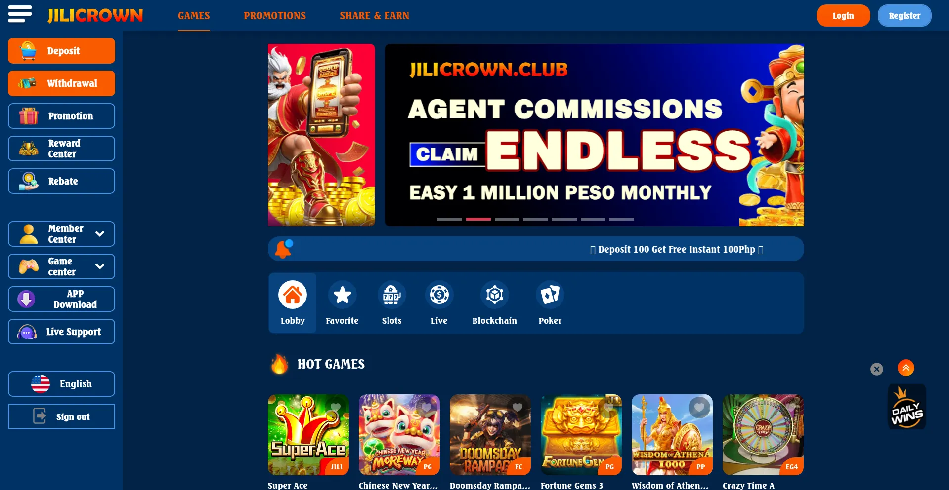 Website screenshot of 22jilicrown.com