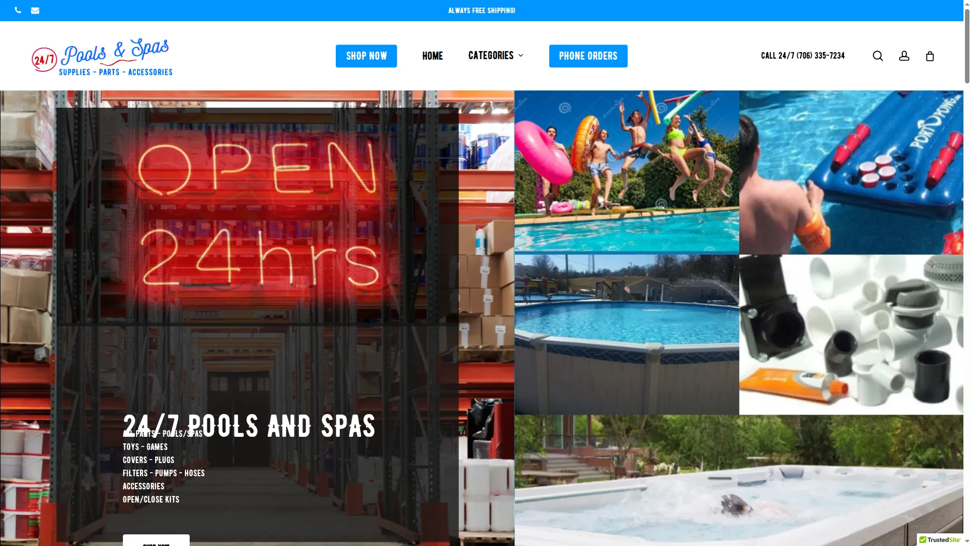 247poolsandspas.com