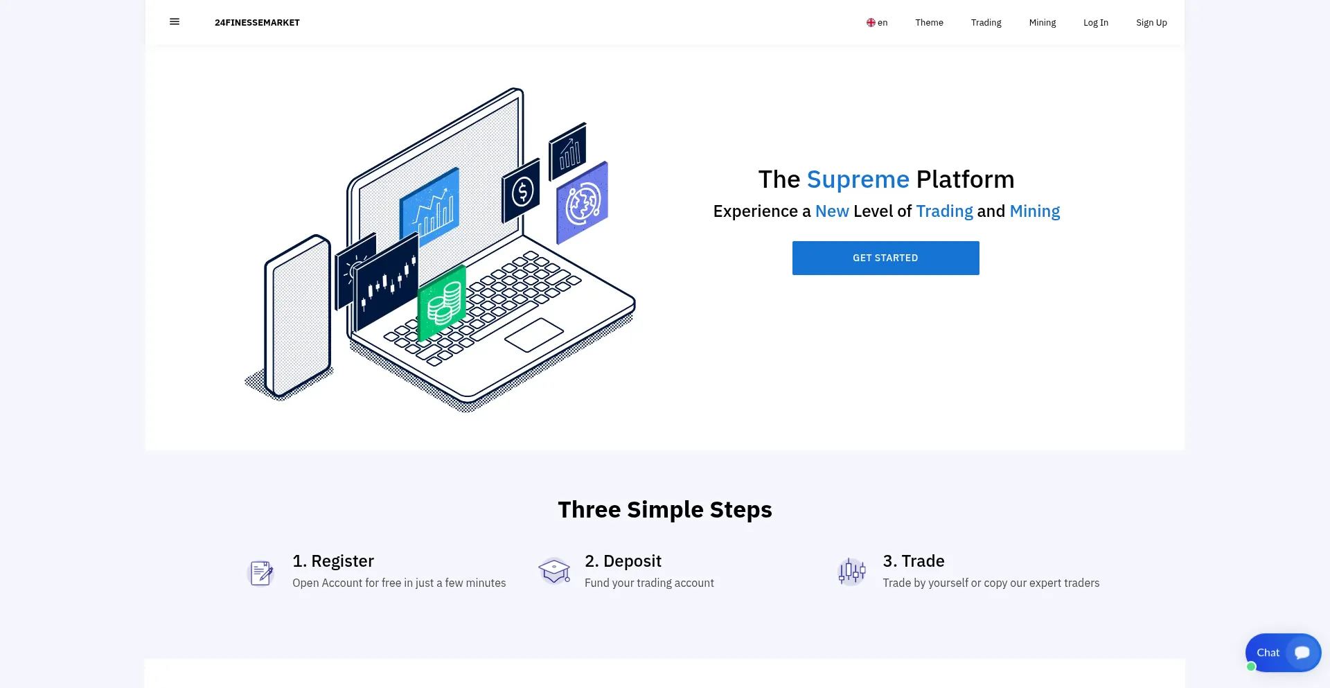 Website screenshot of 24finessemarket.com