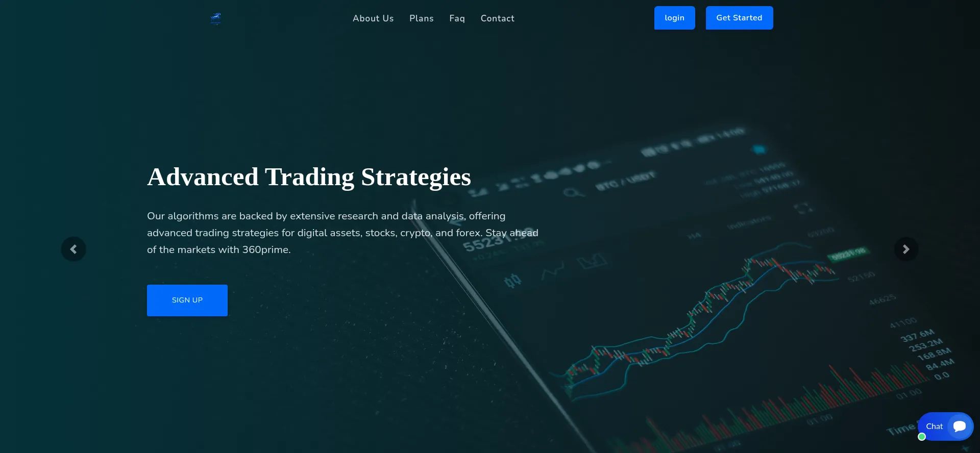 Website screenshot of 360prime.net