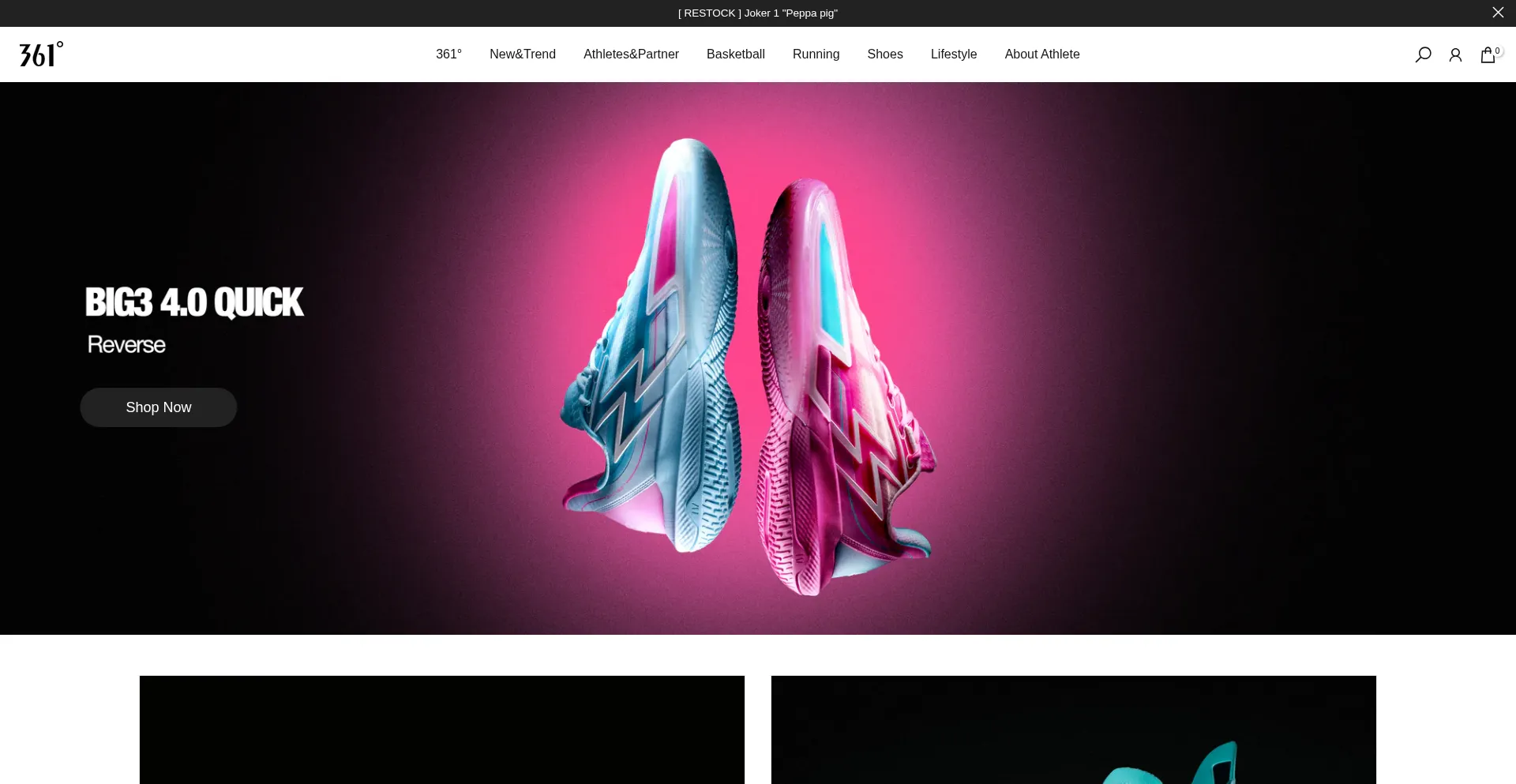 Website screenshot of 361sport.com