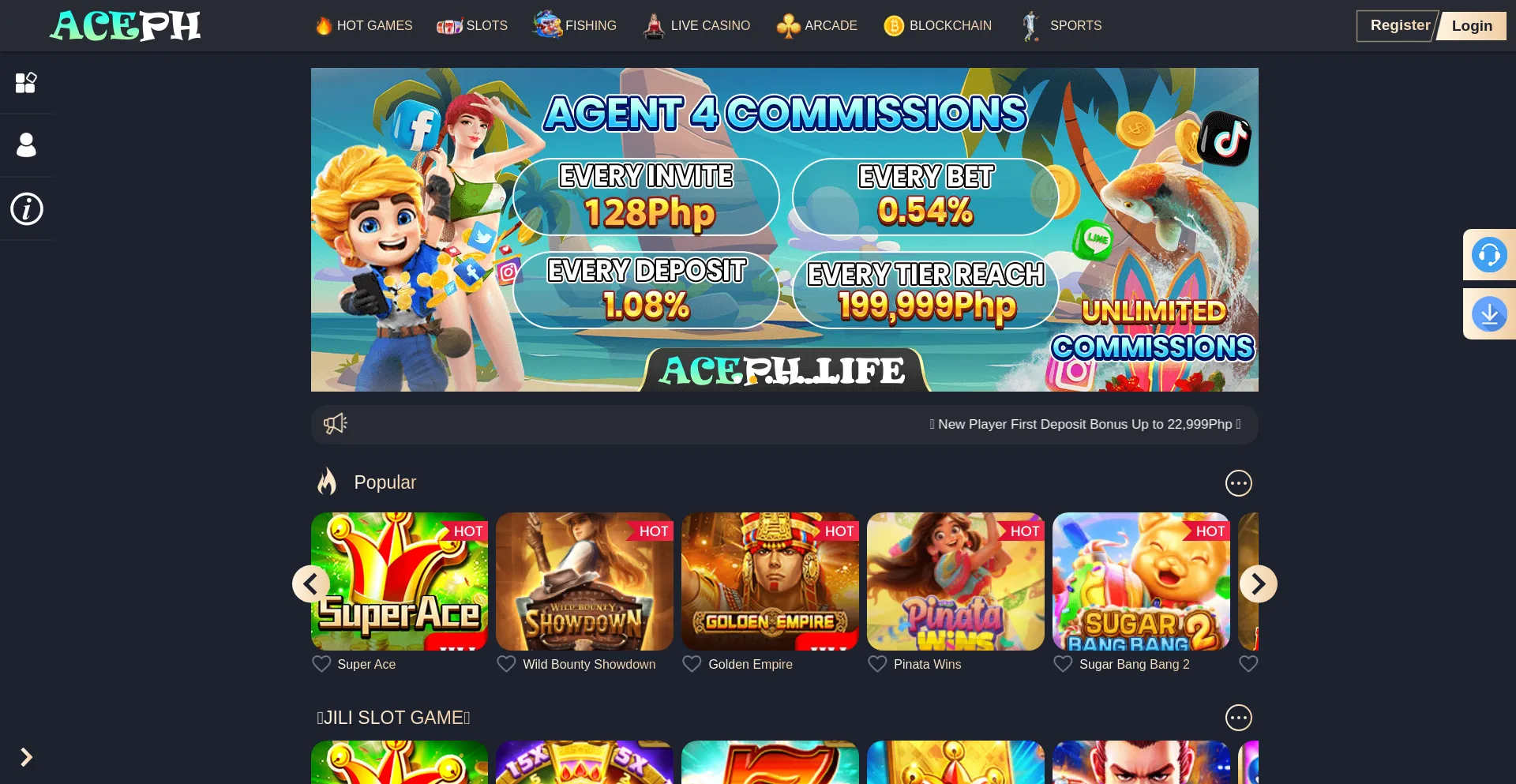 Website screenshot of 368aceph.vip