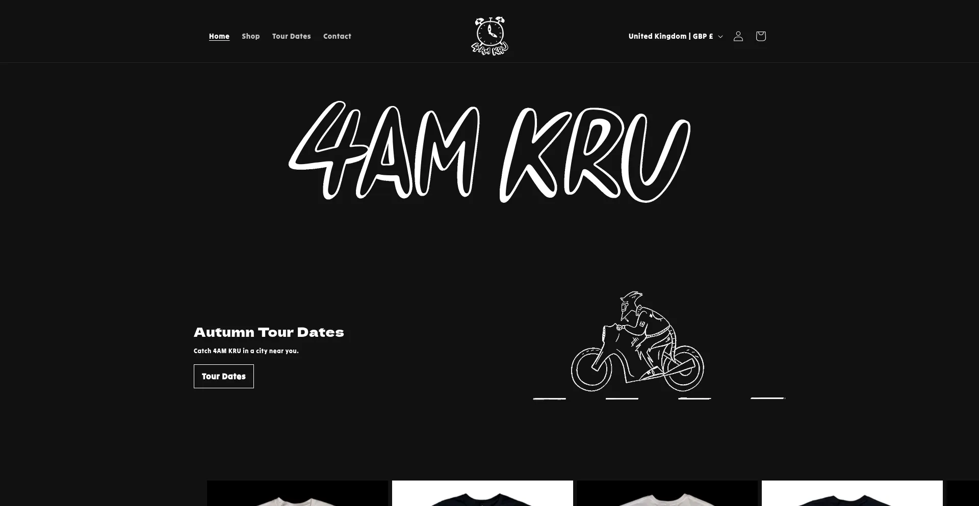 Website screenshot of 4amkru.co.uk