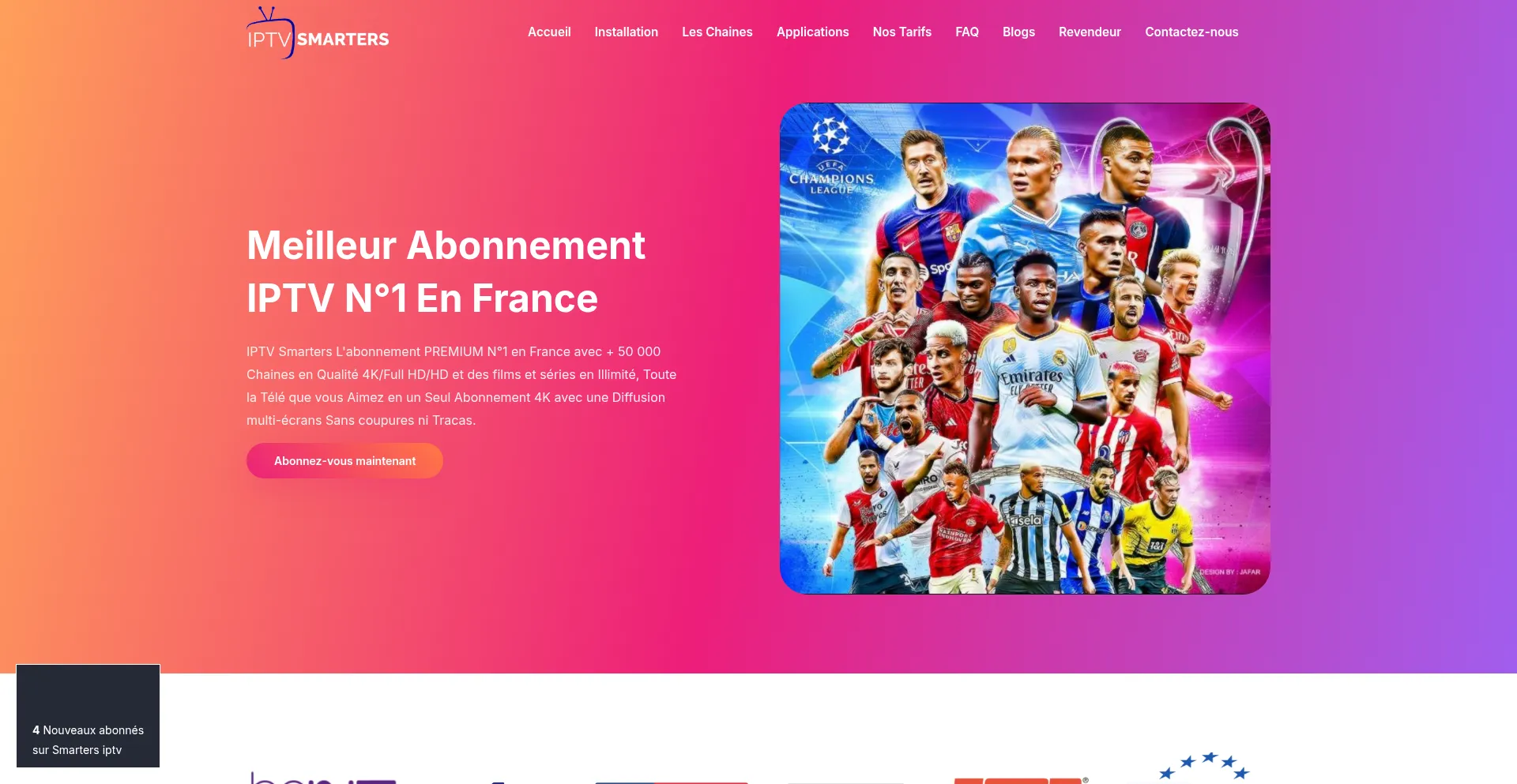 Website screenshot of 4kmaxvision.fr