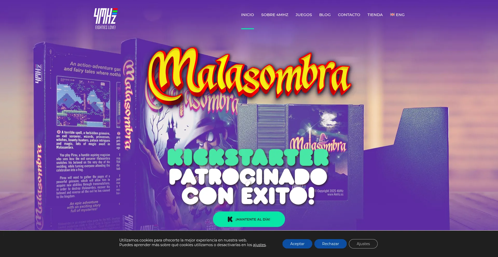 Website screenshot of 4mhz.es