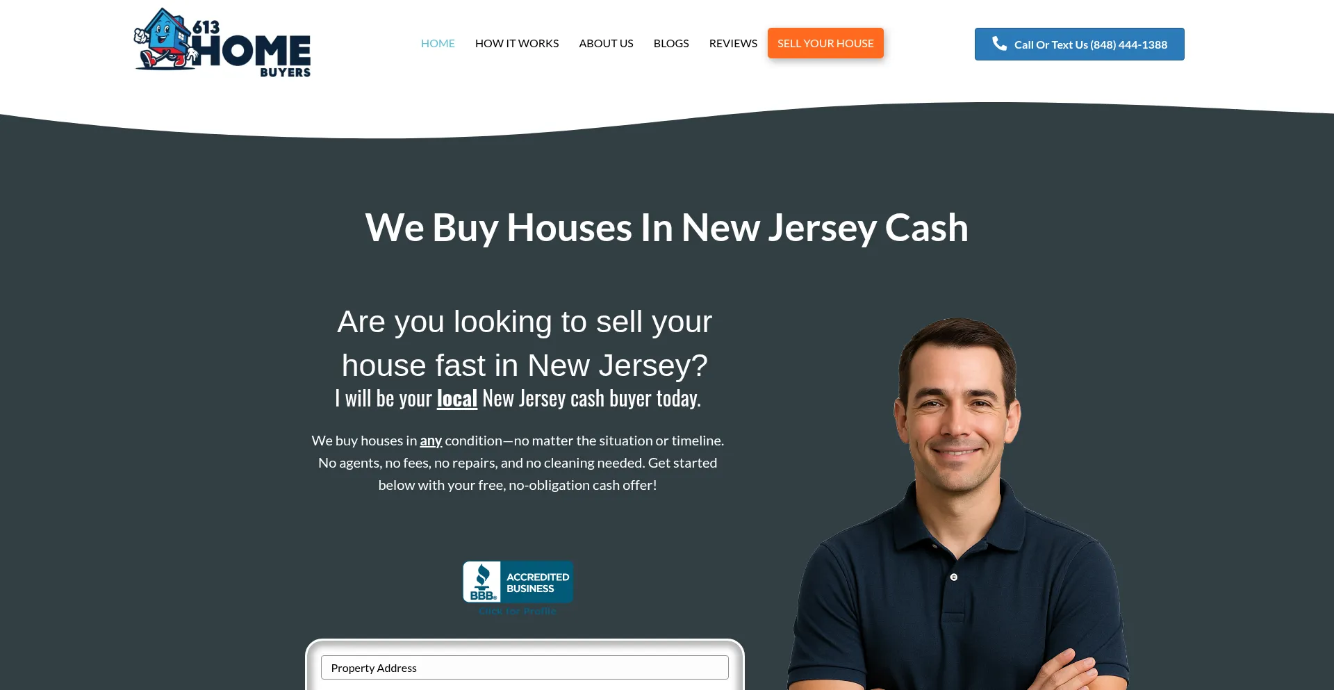 Website screenshot of 613homebuyers.com