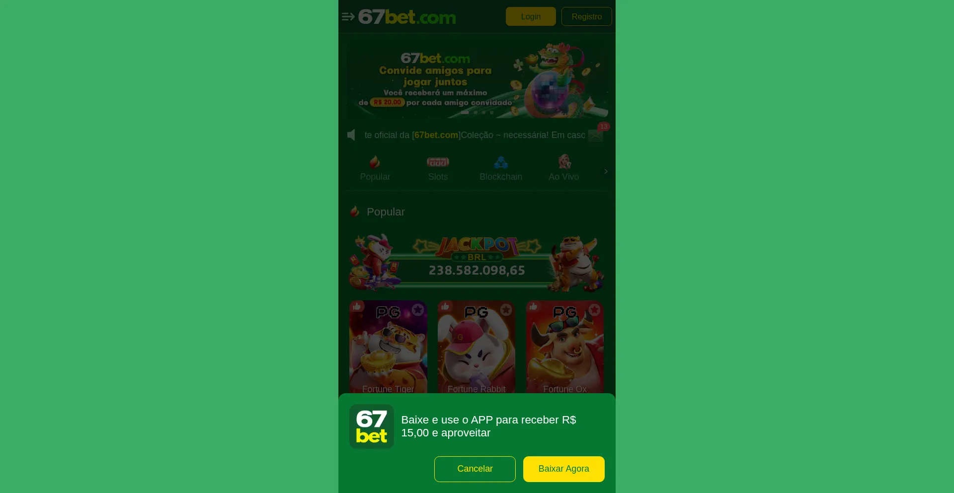 Website screenshot of 67bet9.com