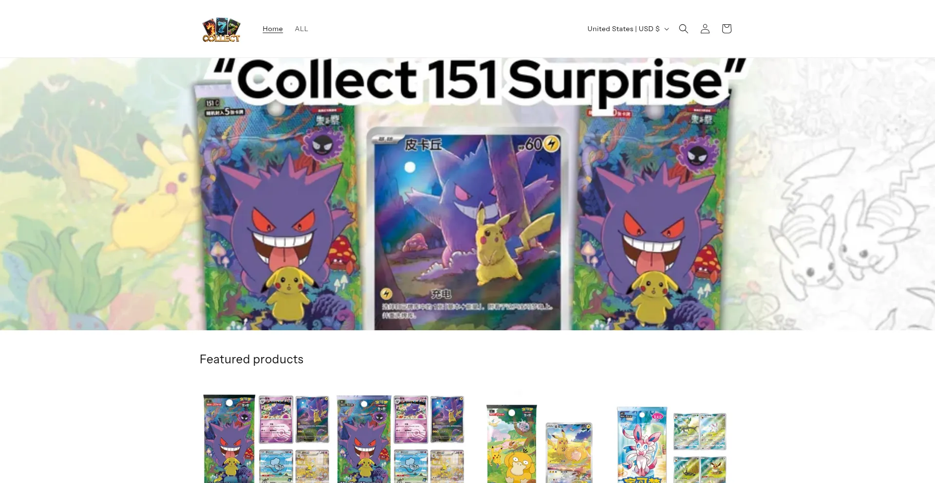 Website screenshot of 777collect.com
