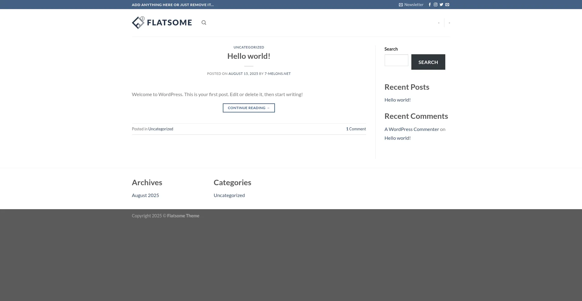 Website screenshot of 7-melons.net