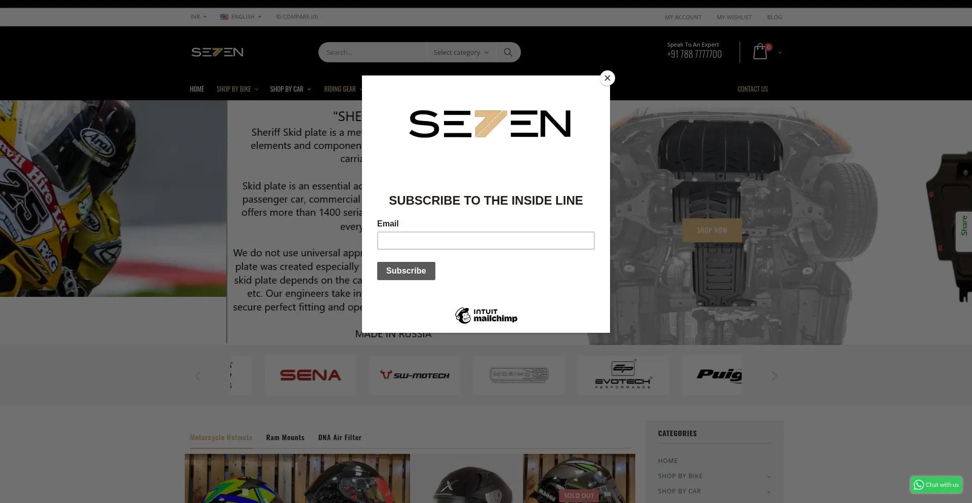 Website screenshot of 7aftermarket.com