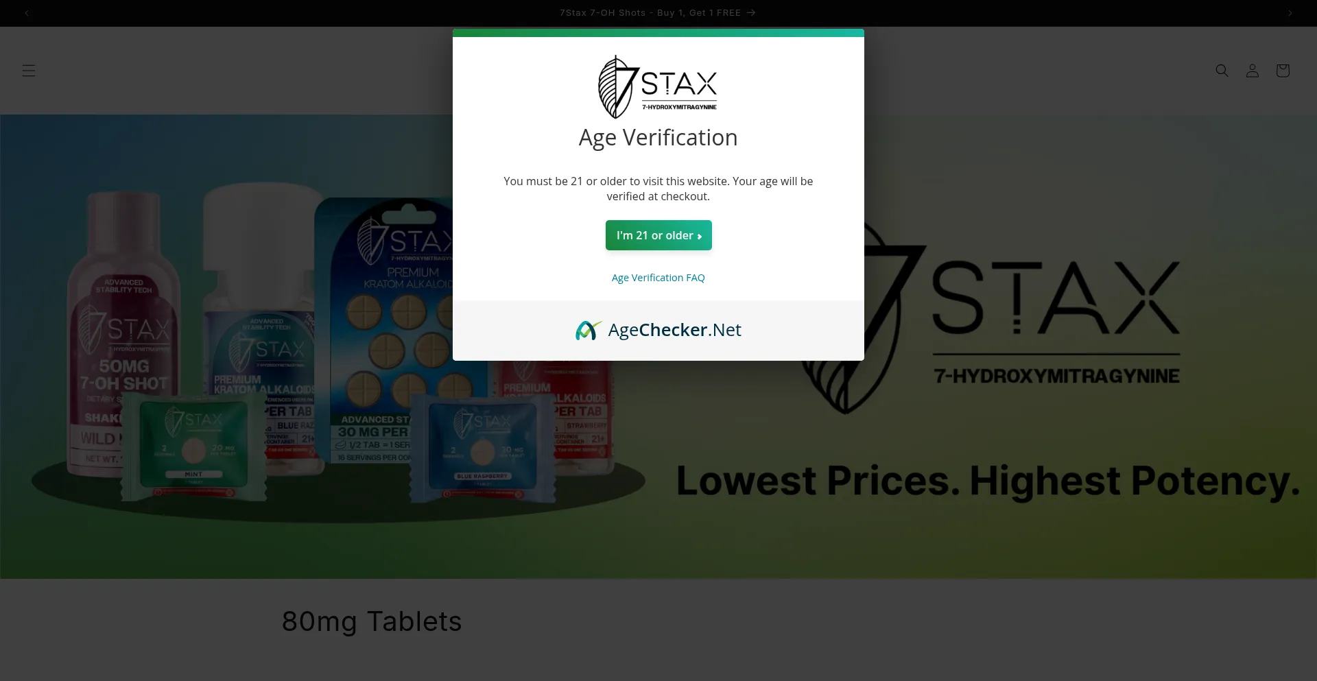Website screenshot of 7stax.com