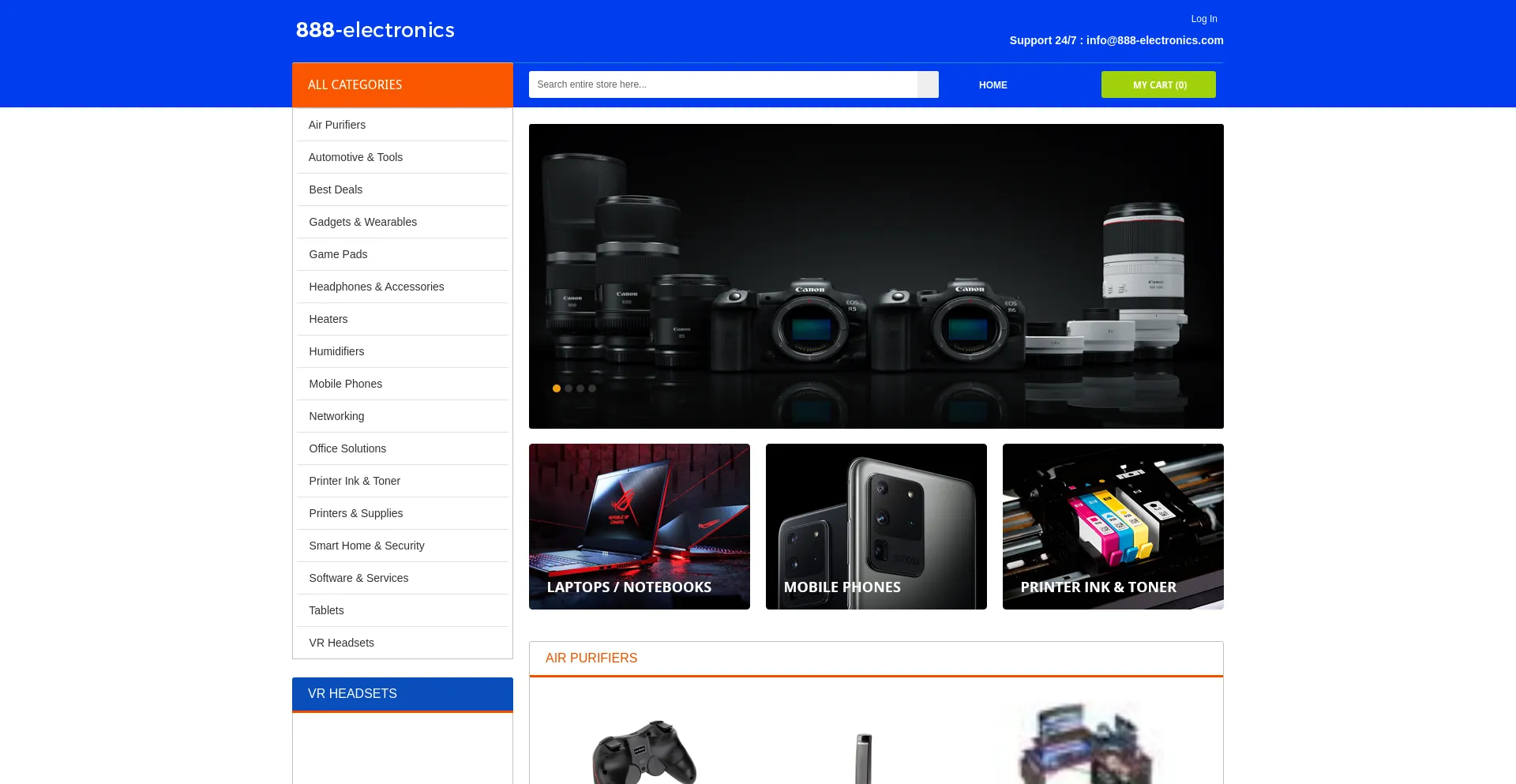 Website screenshot of 888-electronics.com