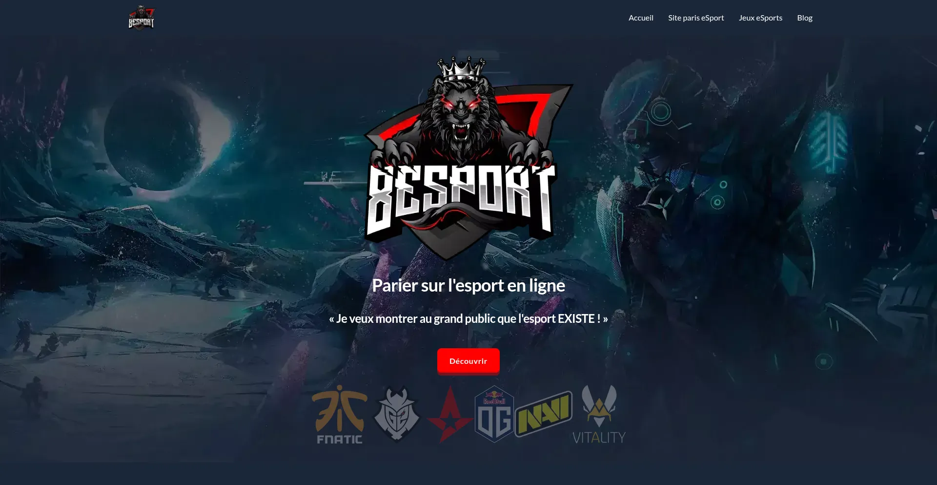 Website screenshot of 8esport.com