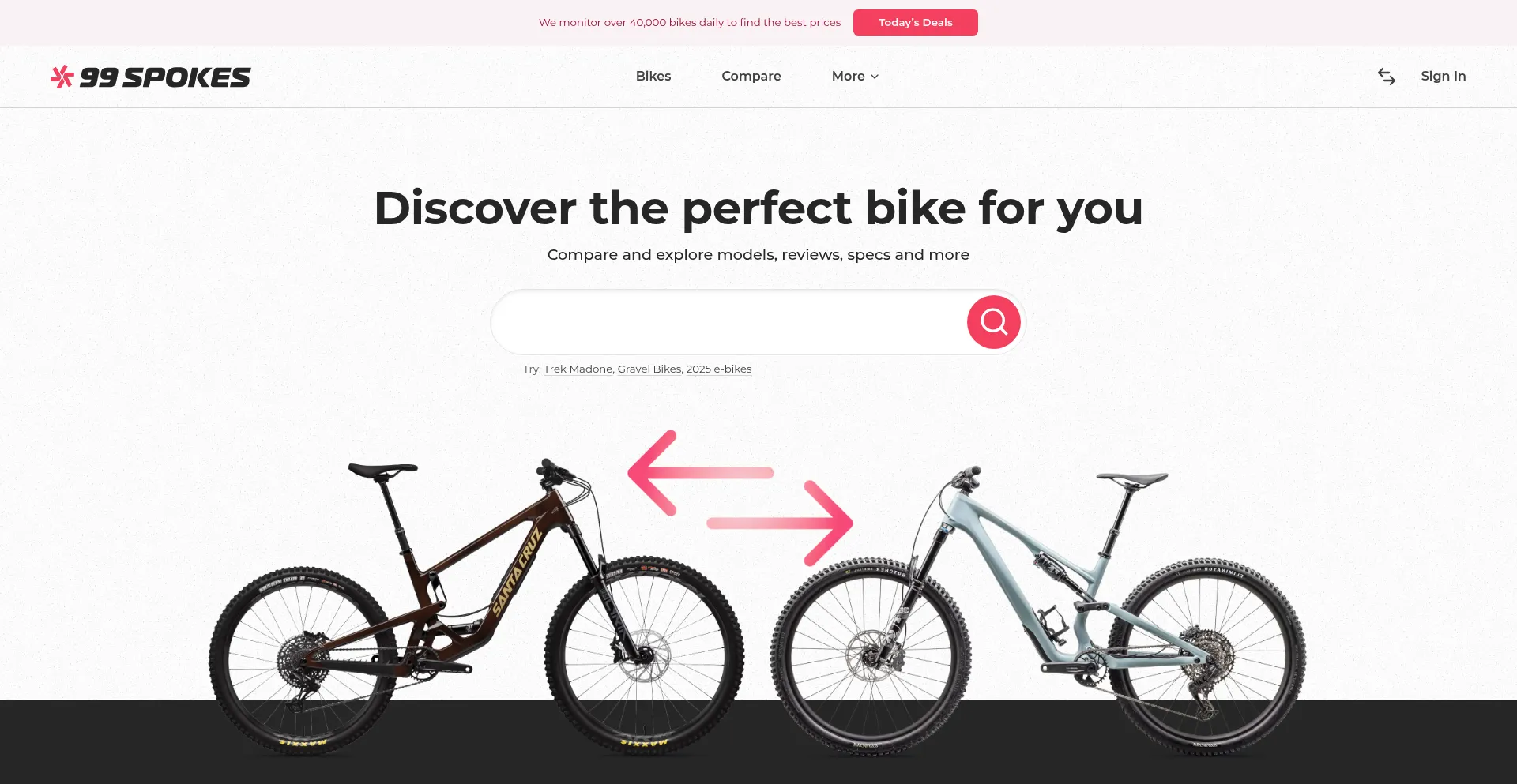 Website screenshot of 99spokes.com
