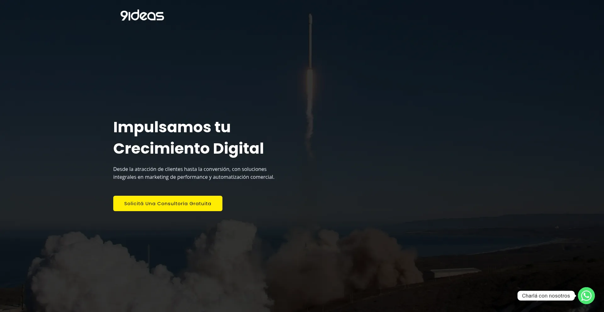 Website screenshot of 9ideas.net