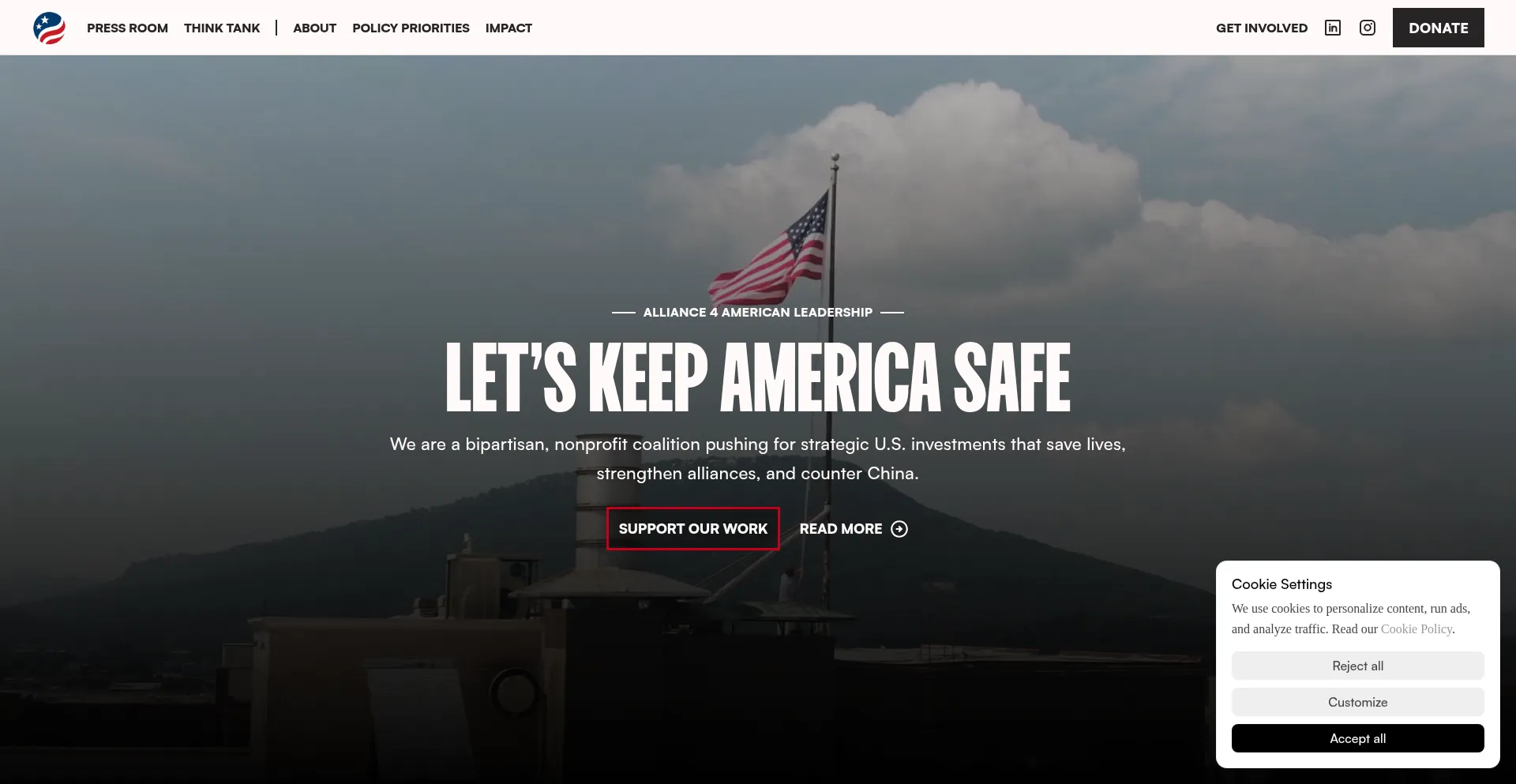 Website screenshot of A4al.org