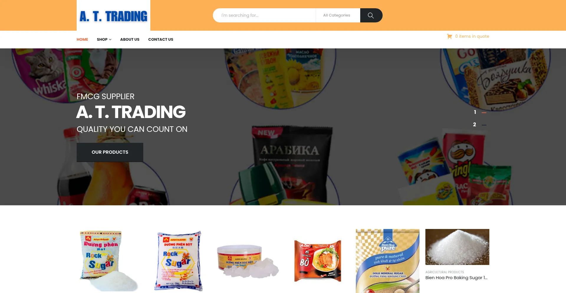 Website screenshot of A-ttrading.com