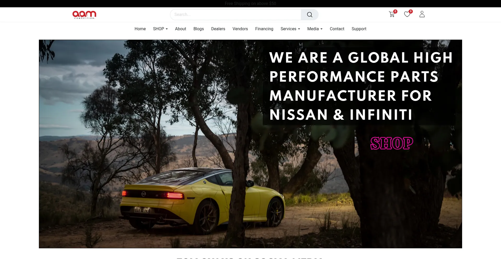 Website screenshot of Aamcompetition.com