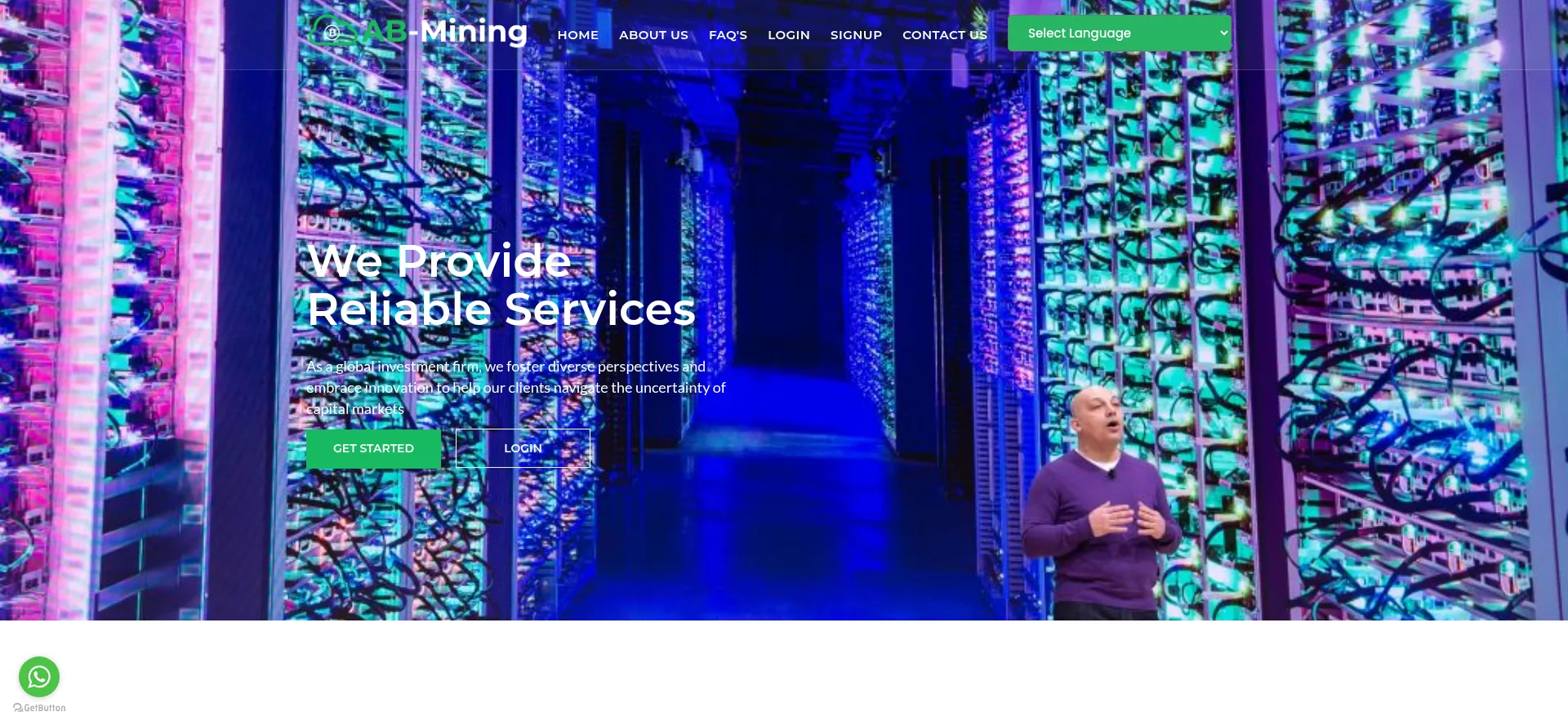 Website screenshot of Ab-mining.ltd