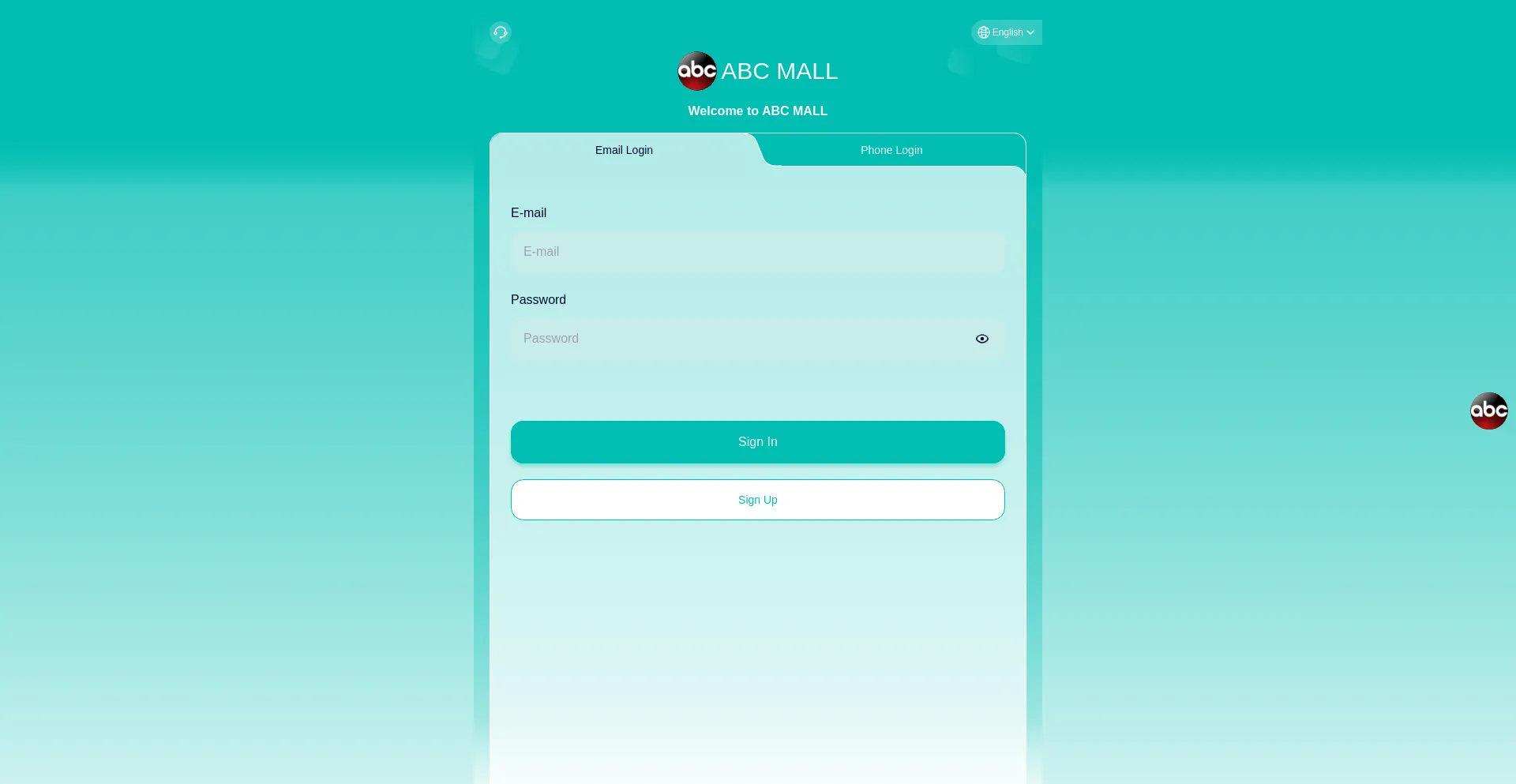Website screenshot of Abc-mall.vip