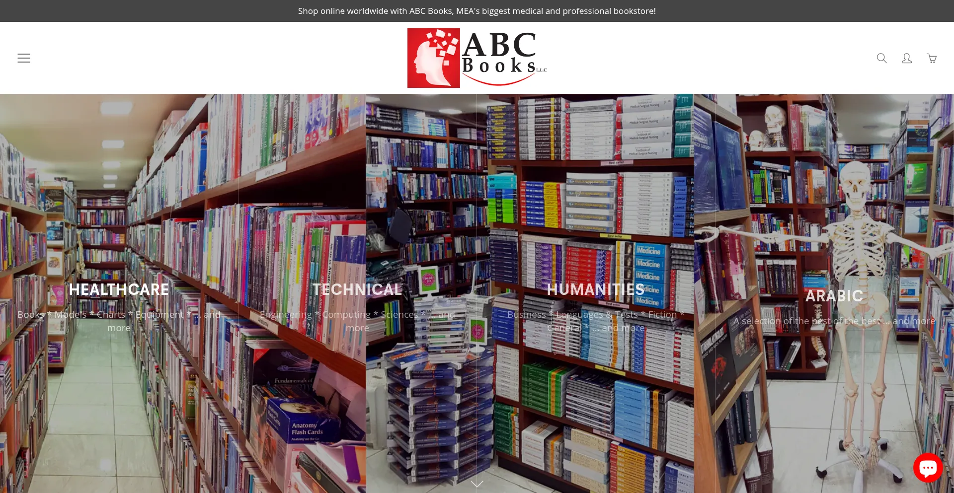 Website screenshot of Abcbooksllc.com