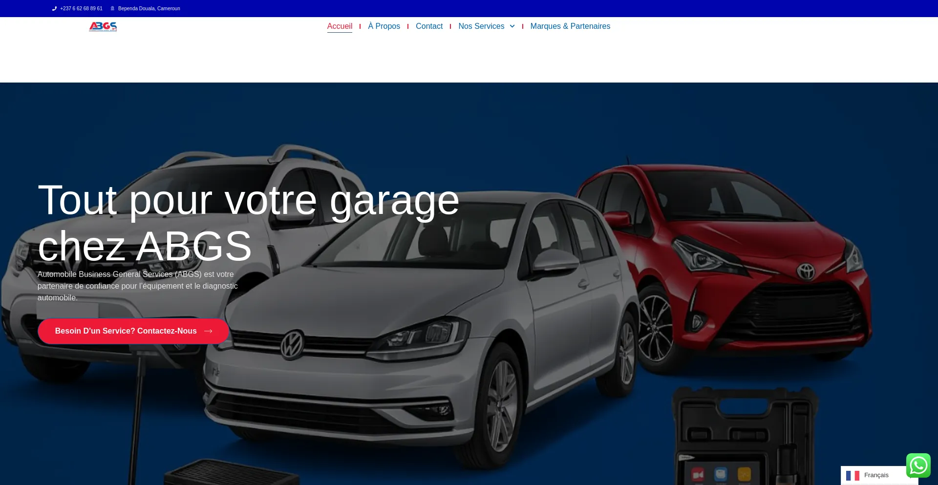 Website screenshot of Abgsgarages.com