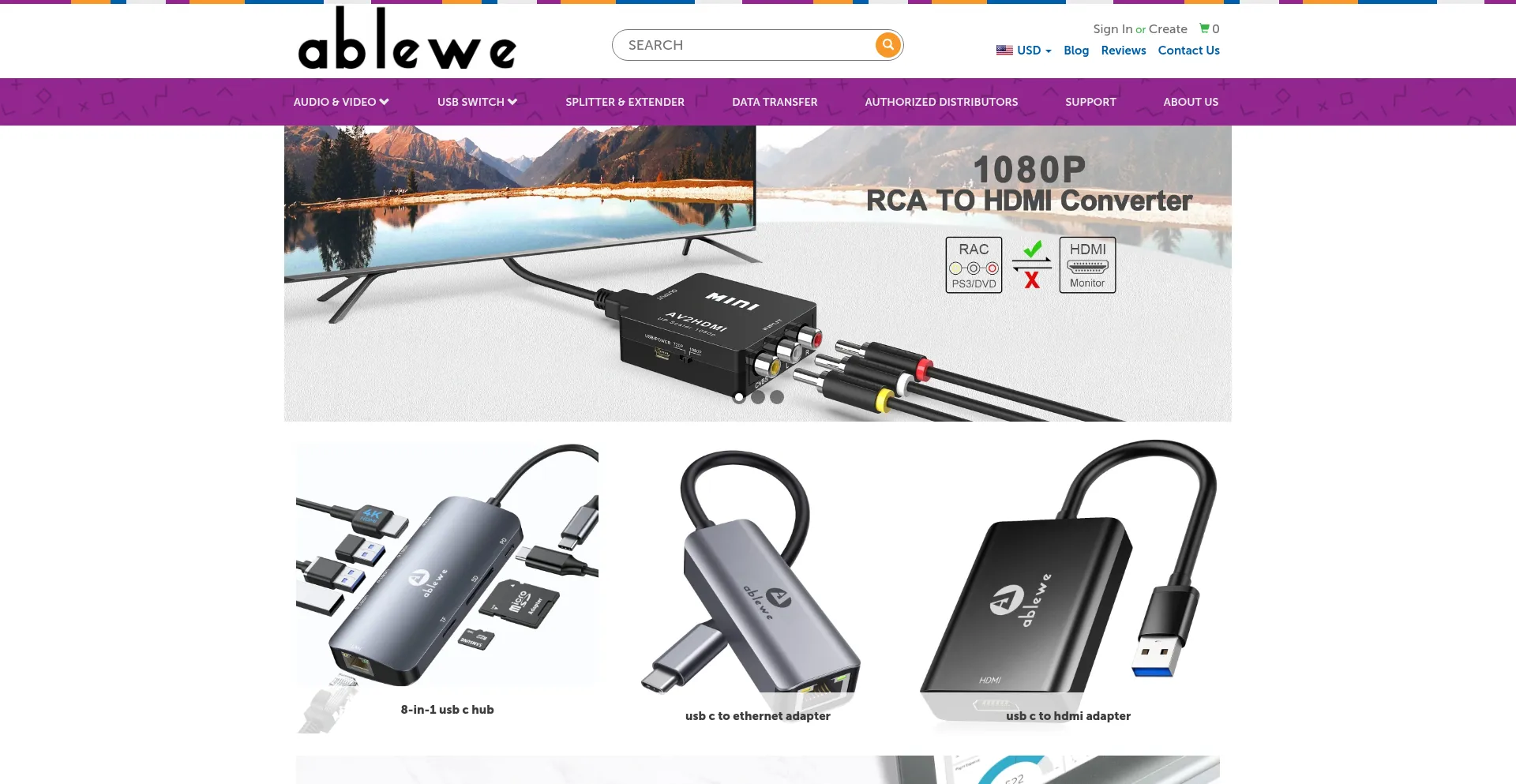 Website screenshot of Ablewe.com