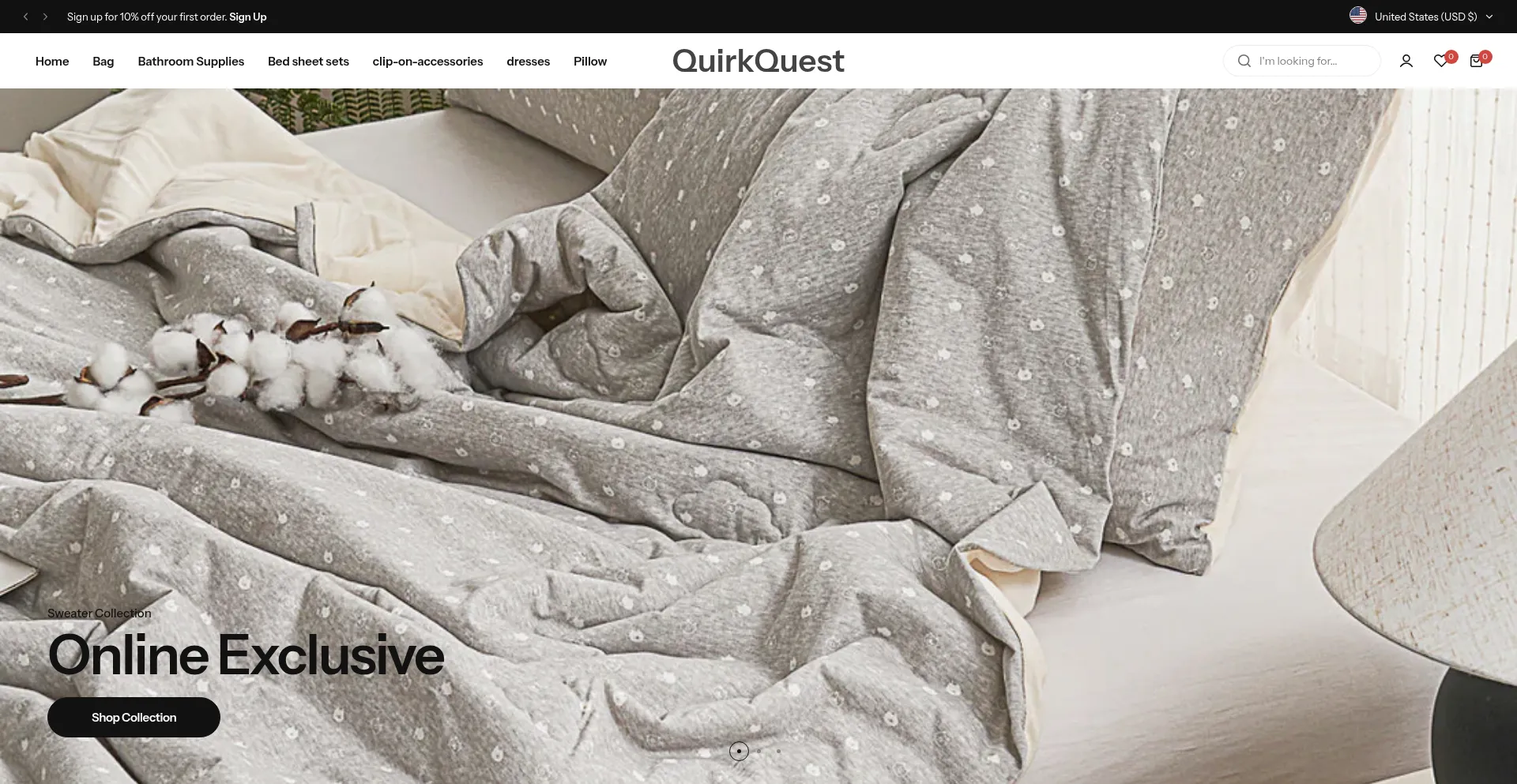 Website screenshot of Ablin.store