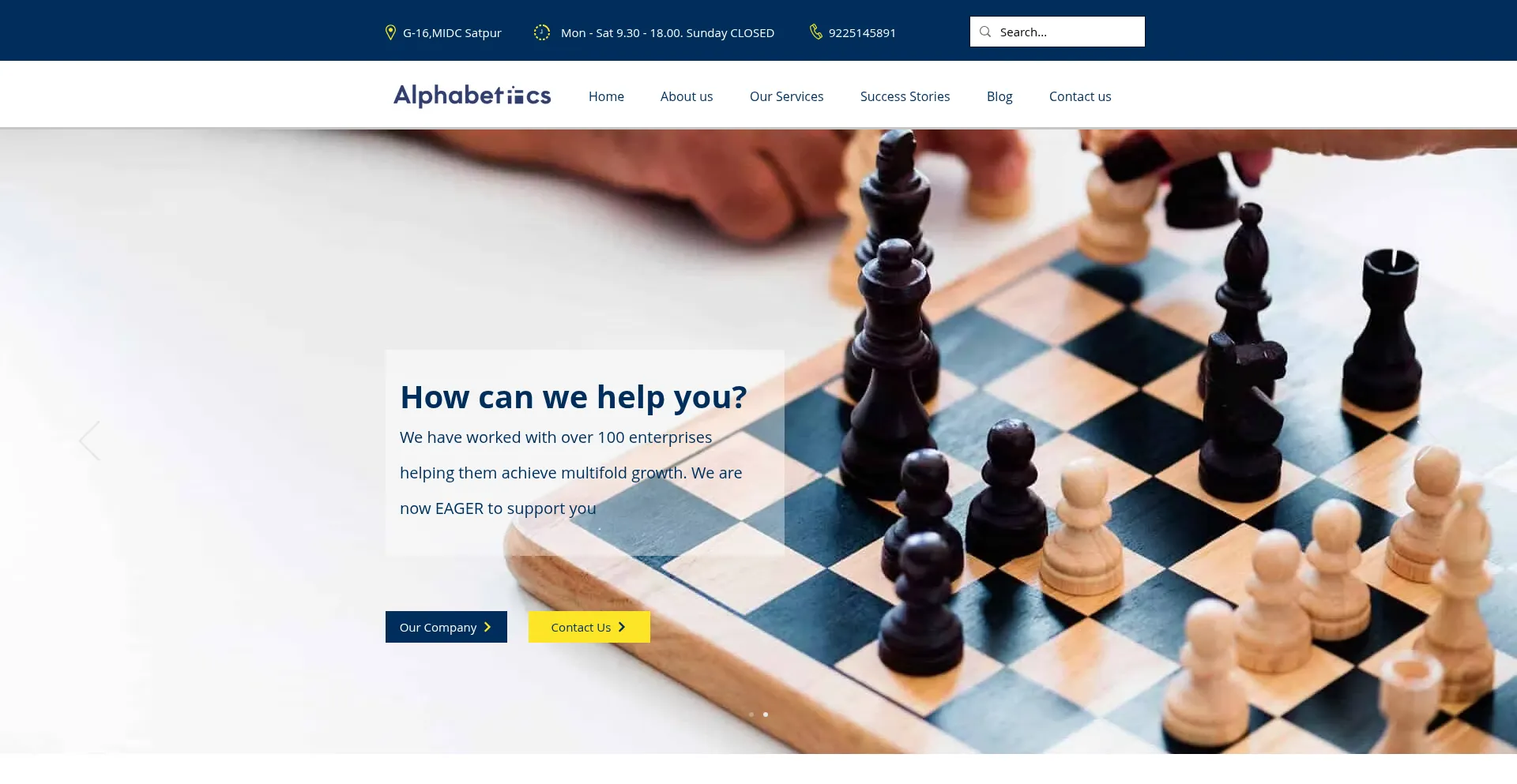 Website screenshot of Abmpl.com
