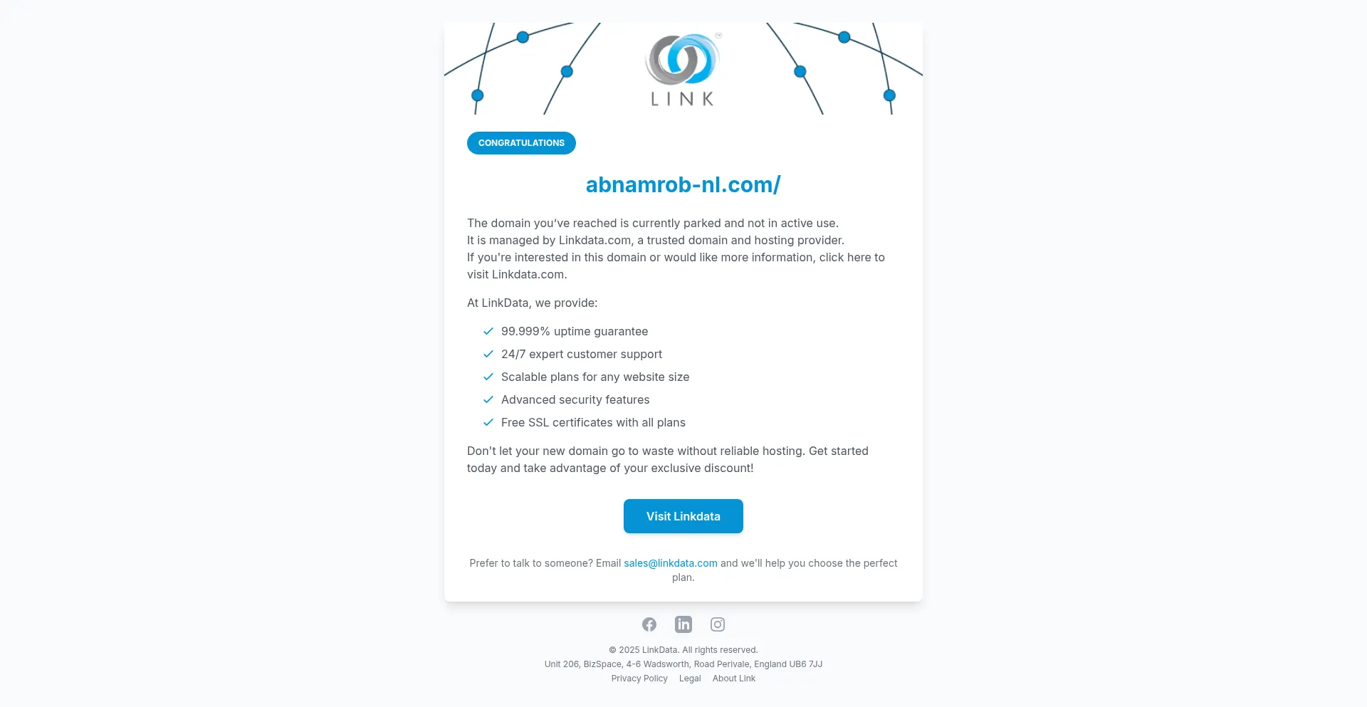 Website screenshot of Abnamrob-nl.com