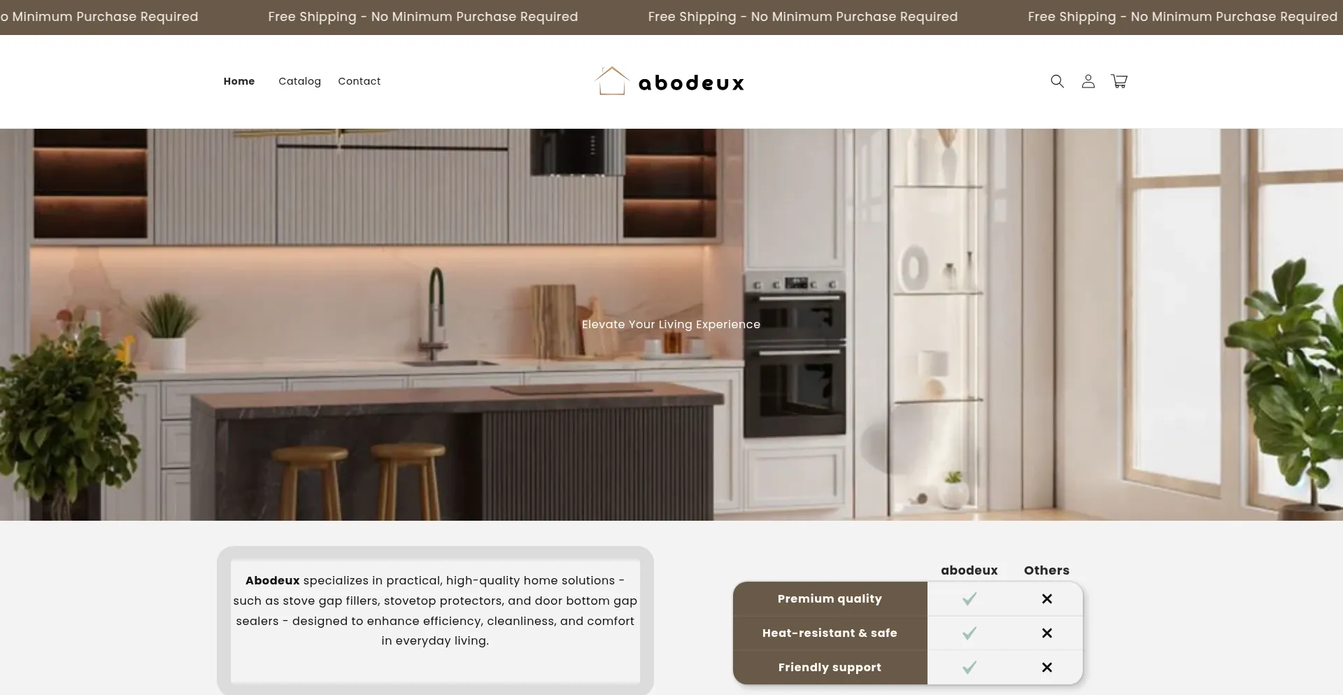 Website screenshot of Abodeux.com