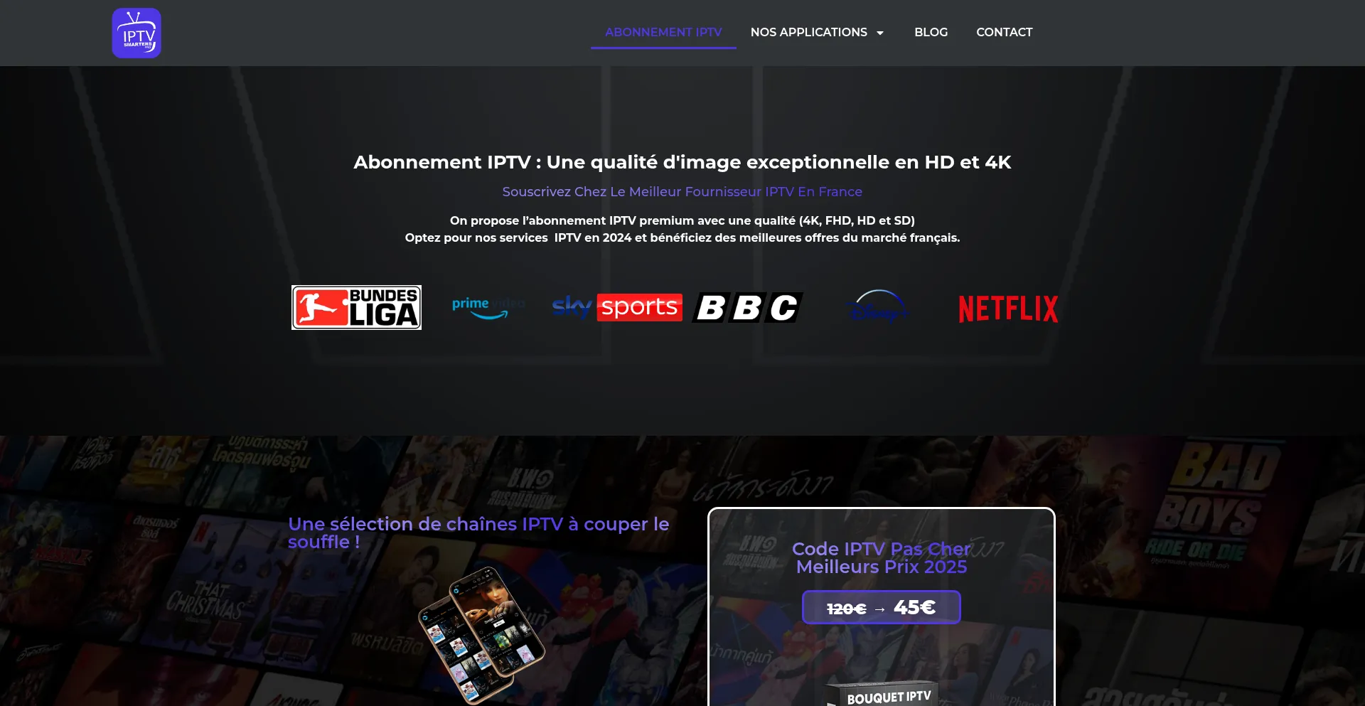 Website screenshot of Abonnements-iptv-smarters.pro