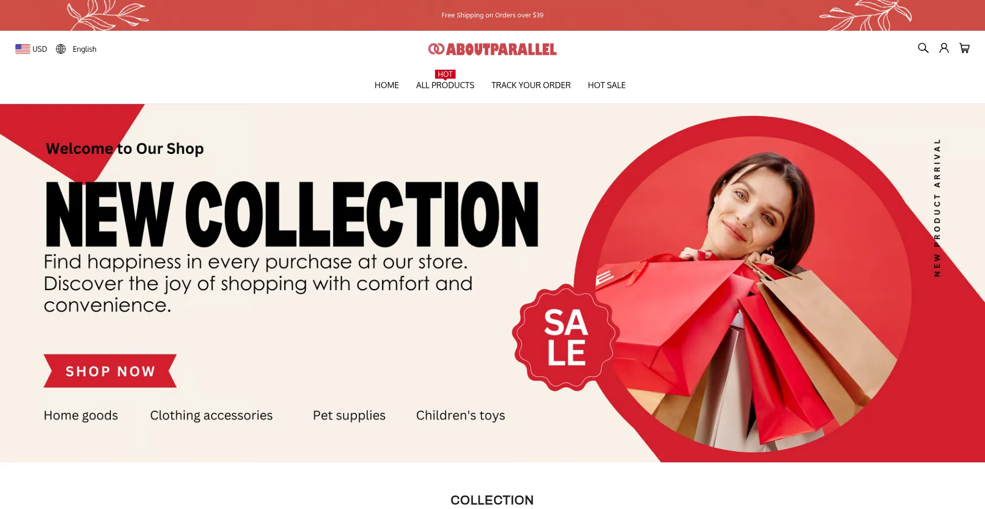 Website screenshot of Aboutparallel.com