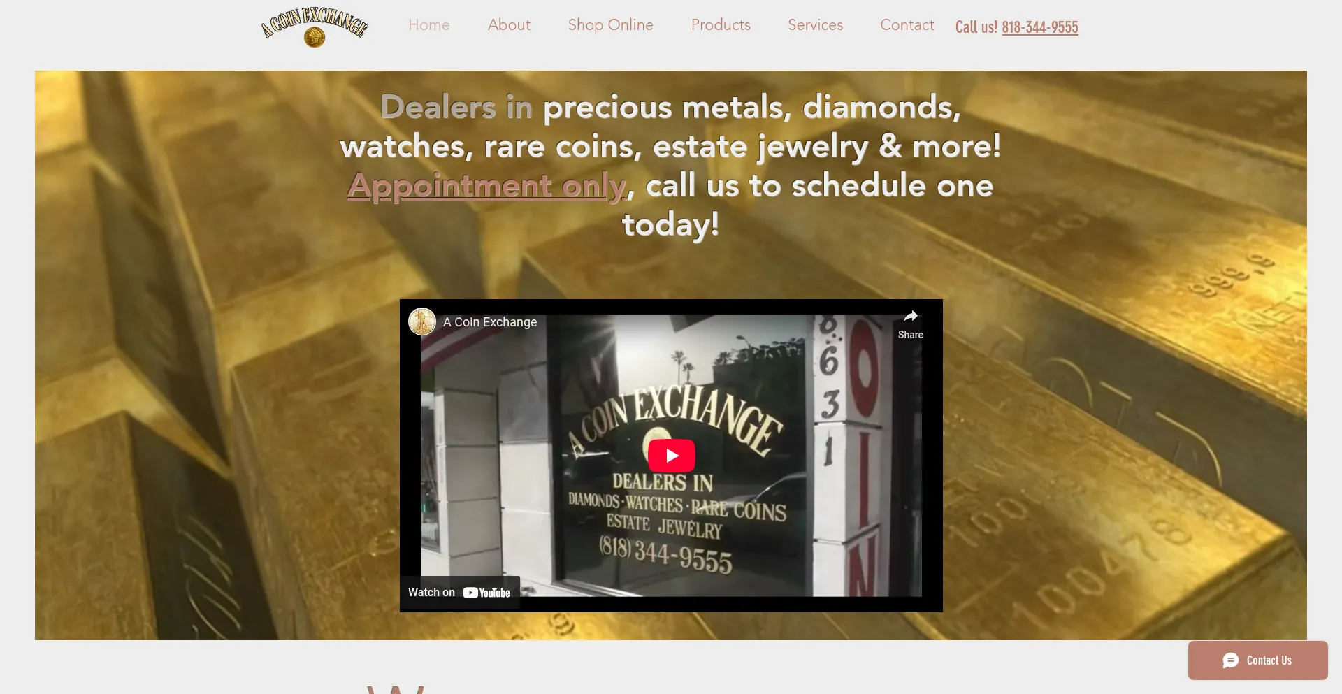 Website screenshot of Acoinexchange.com