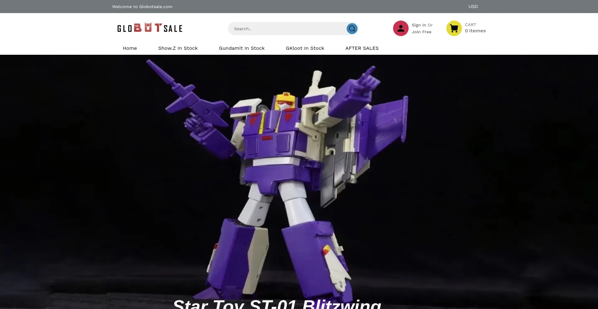 Website screenshot of Actionfigurebus.com