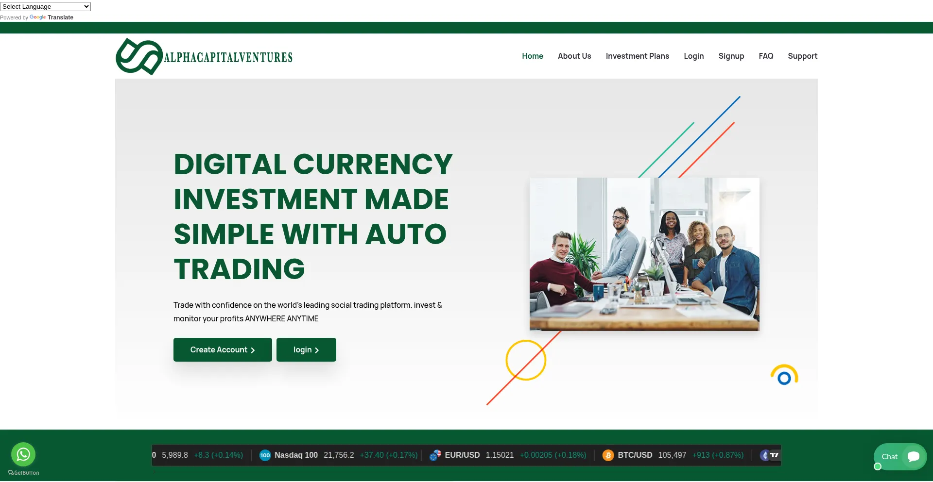Website screenshot of Acvlimited.com