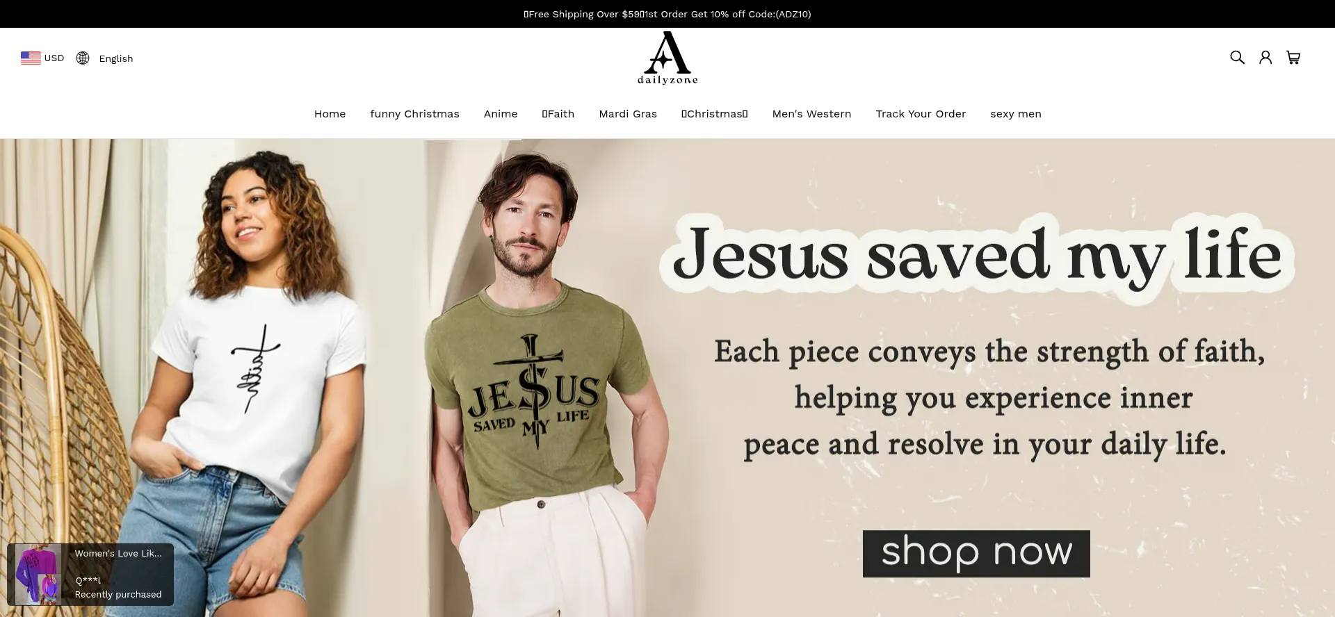 Website screenshot of Adailyzone.com