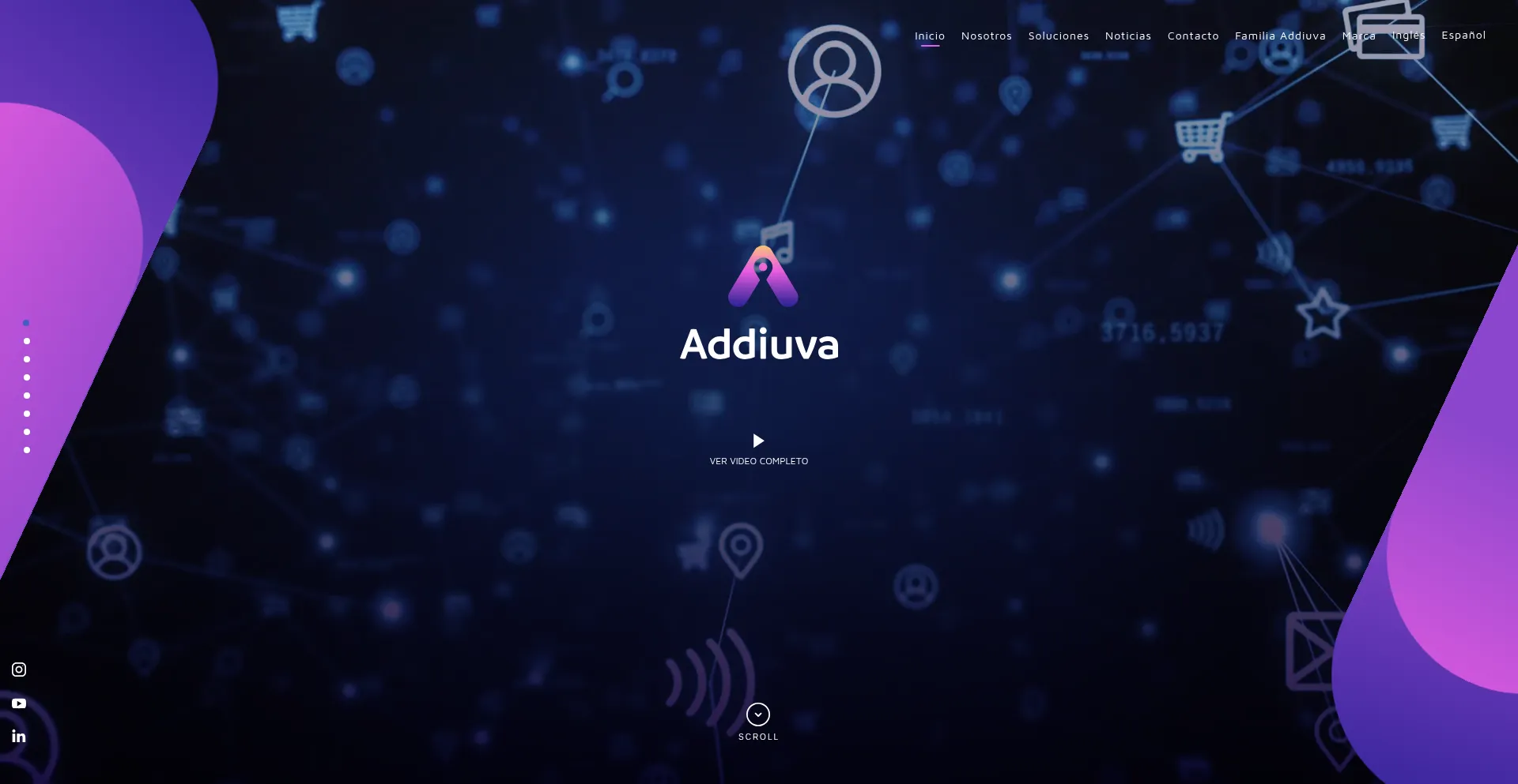 Website screenshot of Addiuva.com