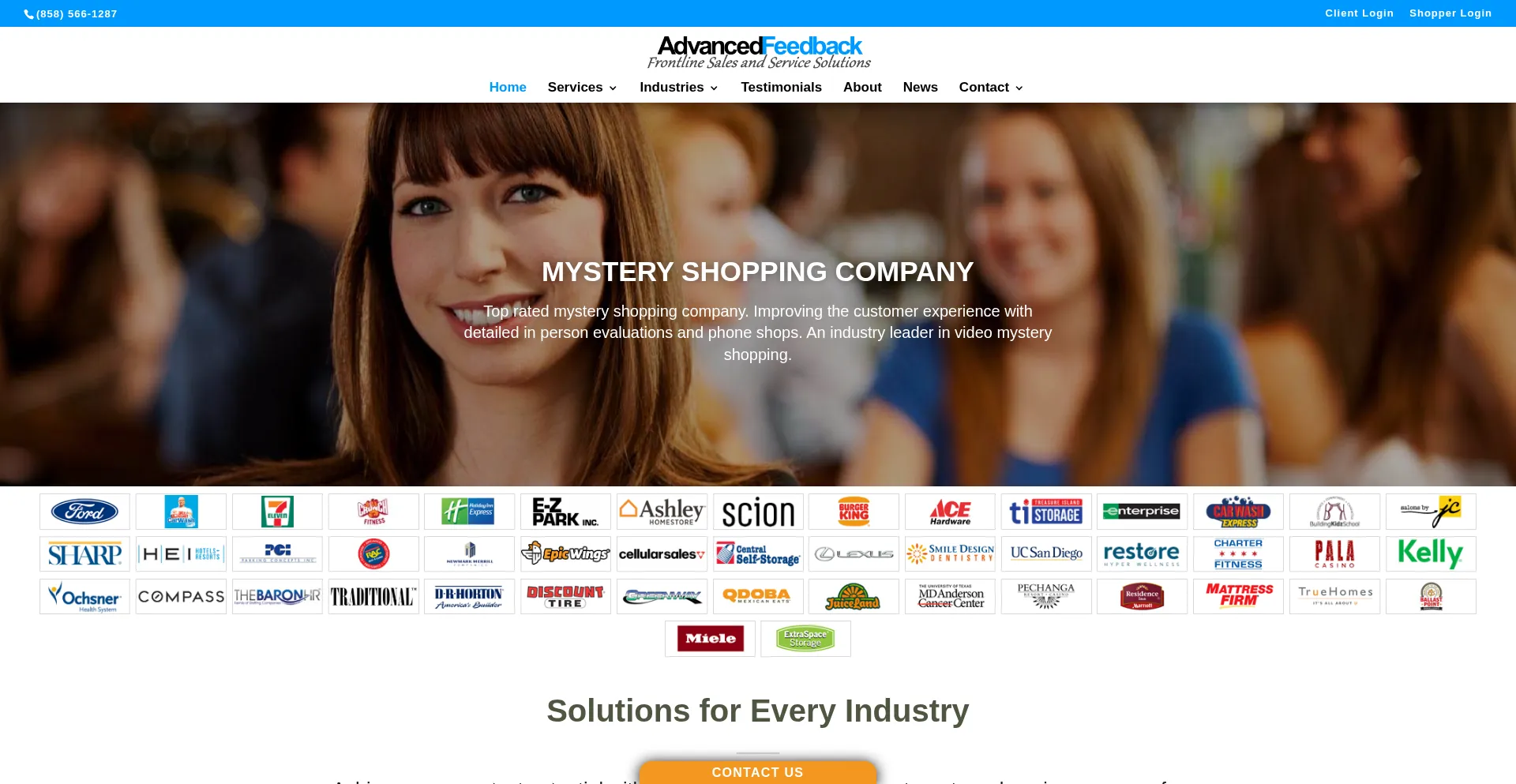 Website screenshot of Advancedfeedback.com