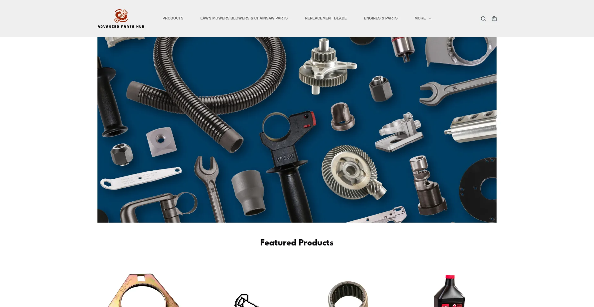 Website screenshot of Advancedpartshub.com